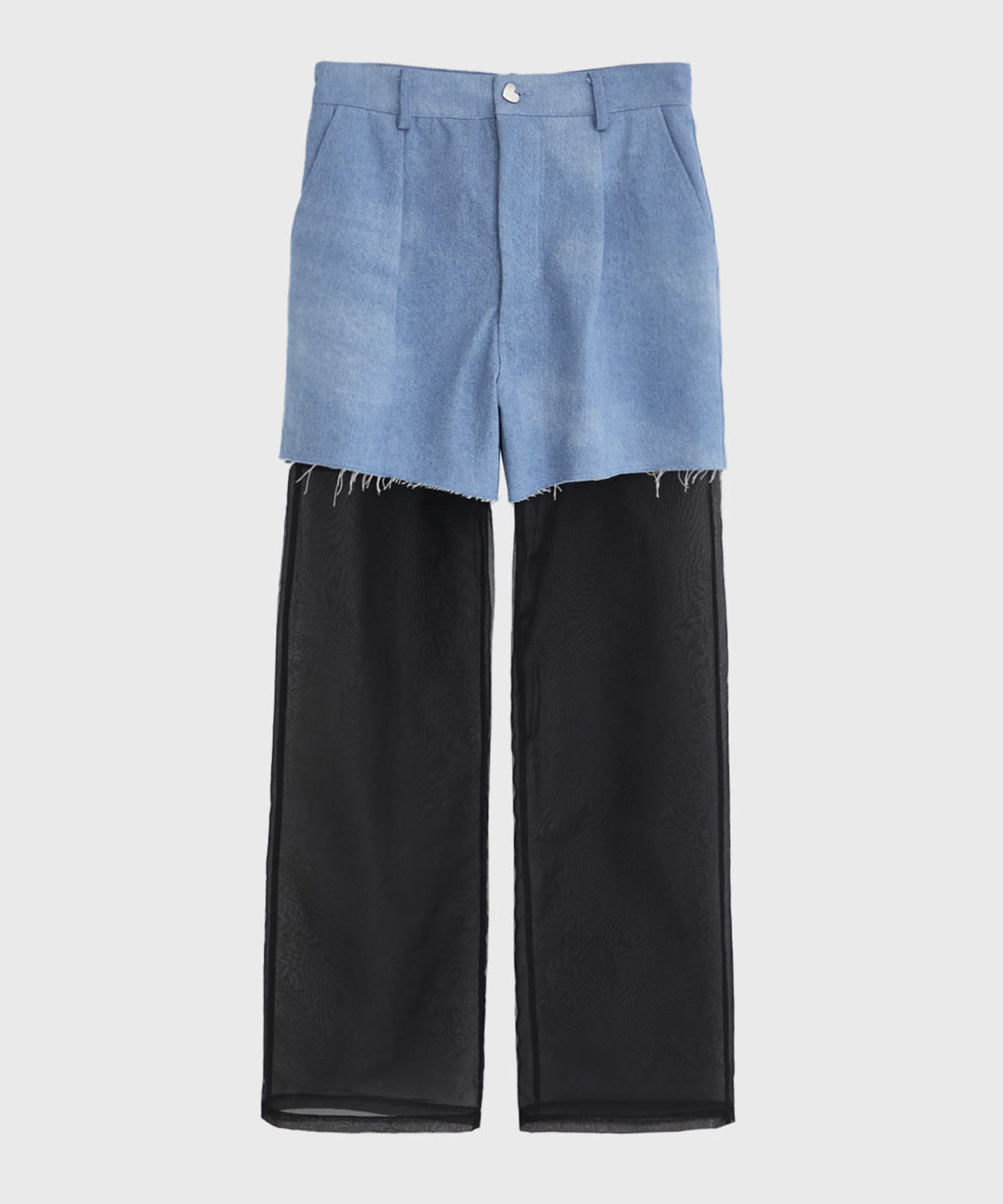 別注Panel Tulle Denim Pants
