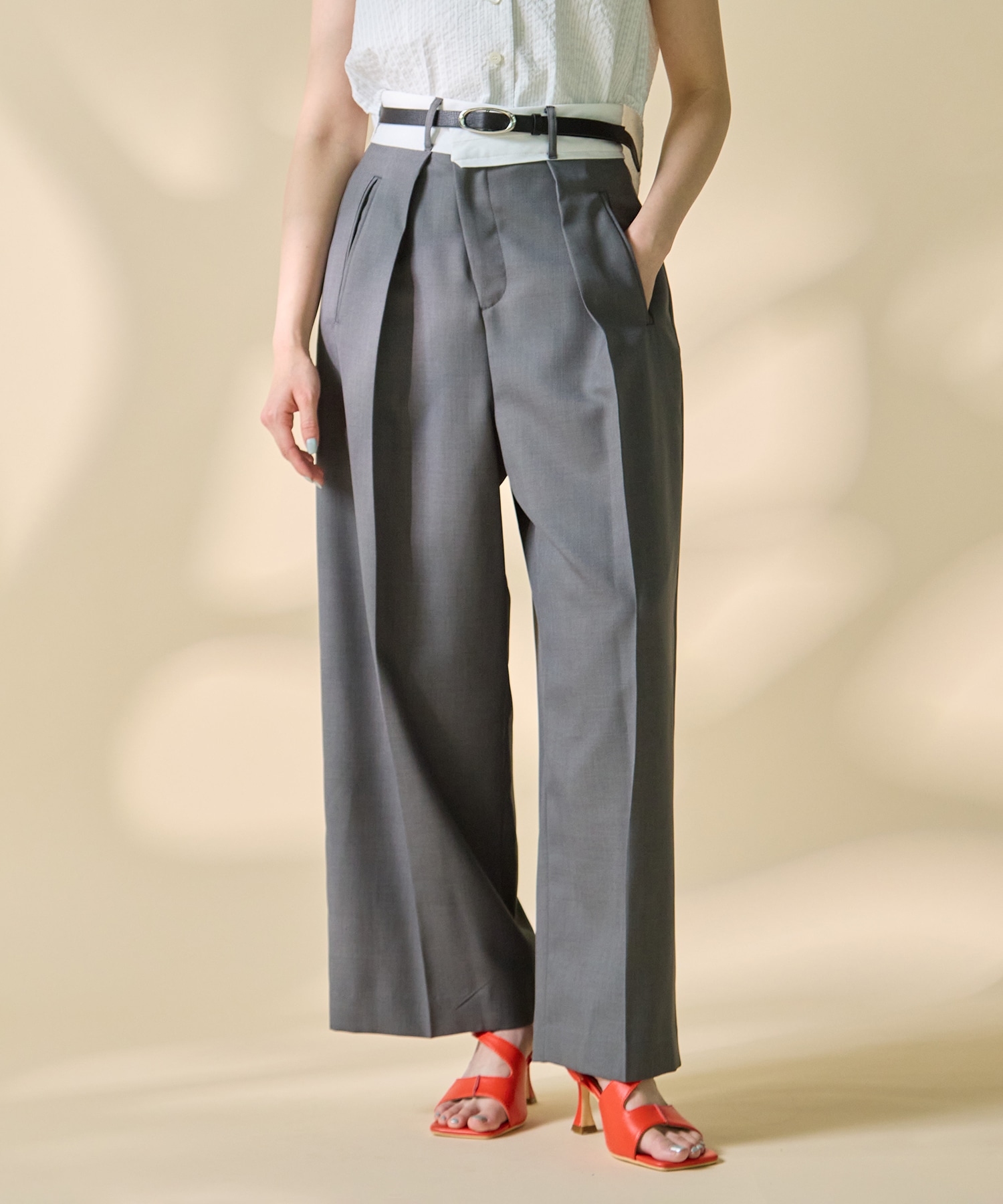 Asymmetric Front Trousers
