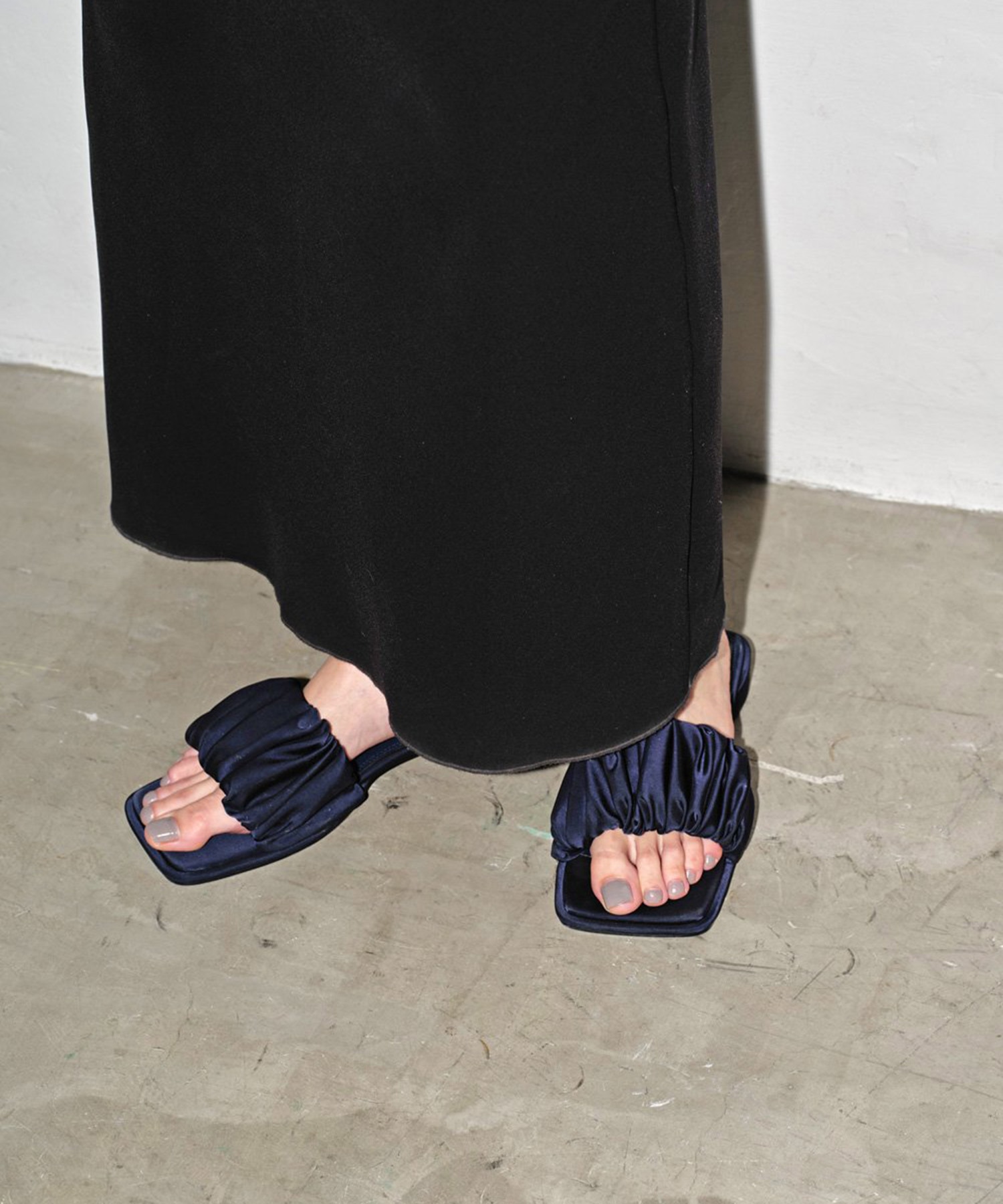 Satin Gather Sandals