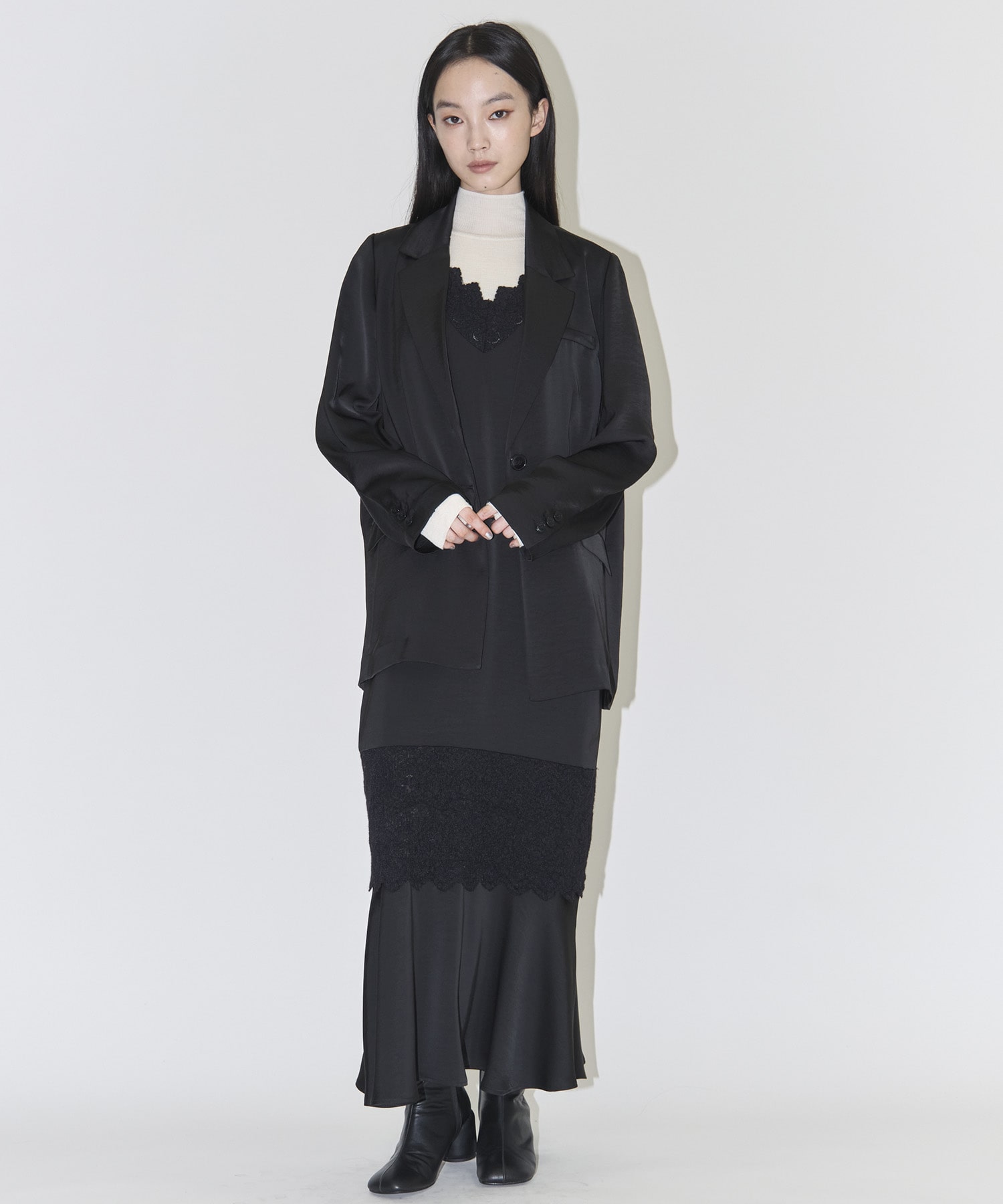 別注JACKET SET FLUFFY LACE DRESS