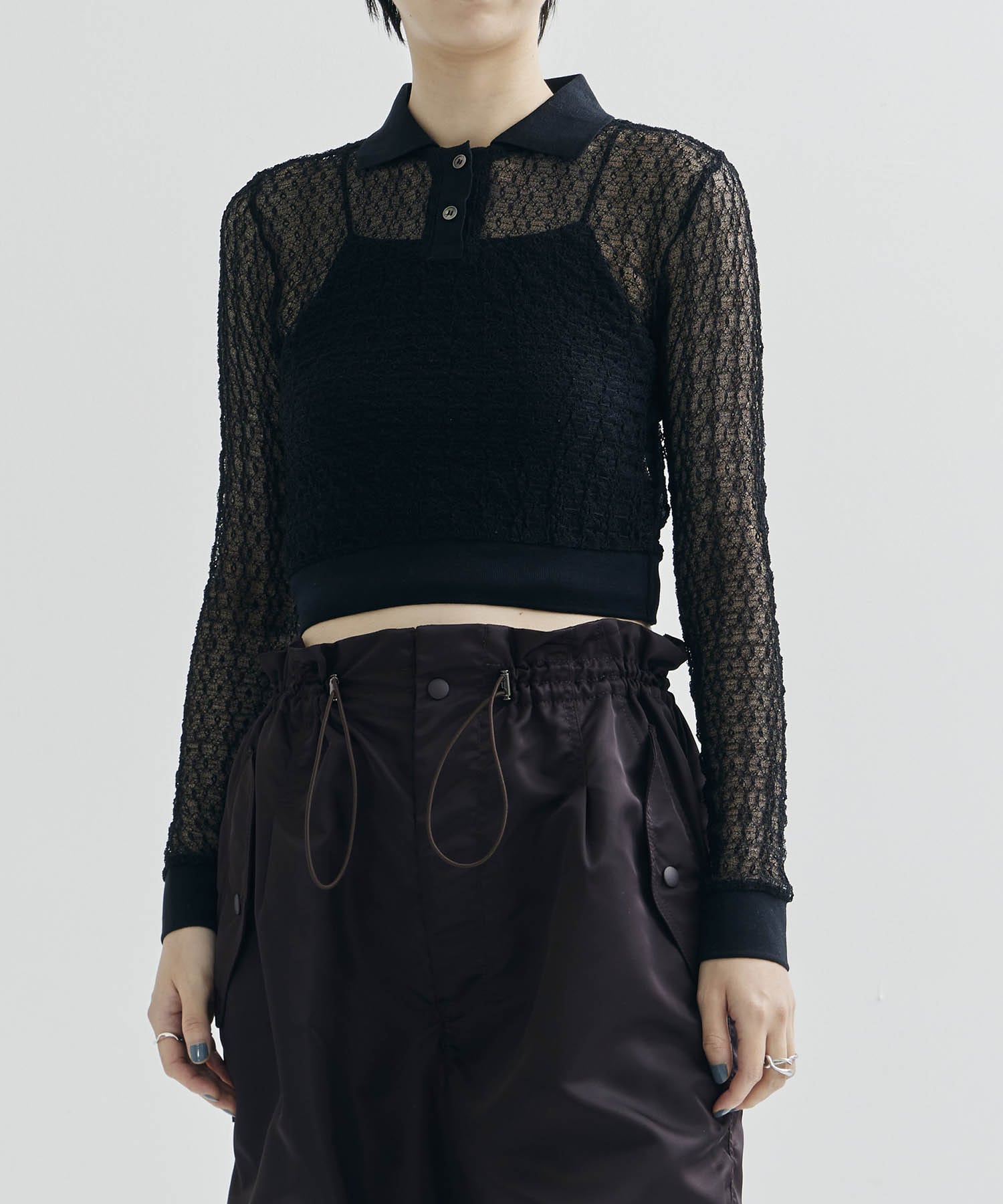 LACE POLO SHIRT