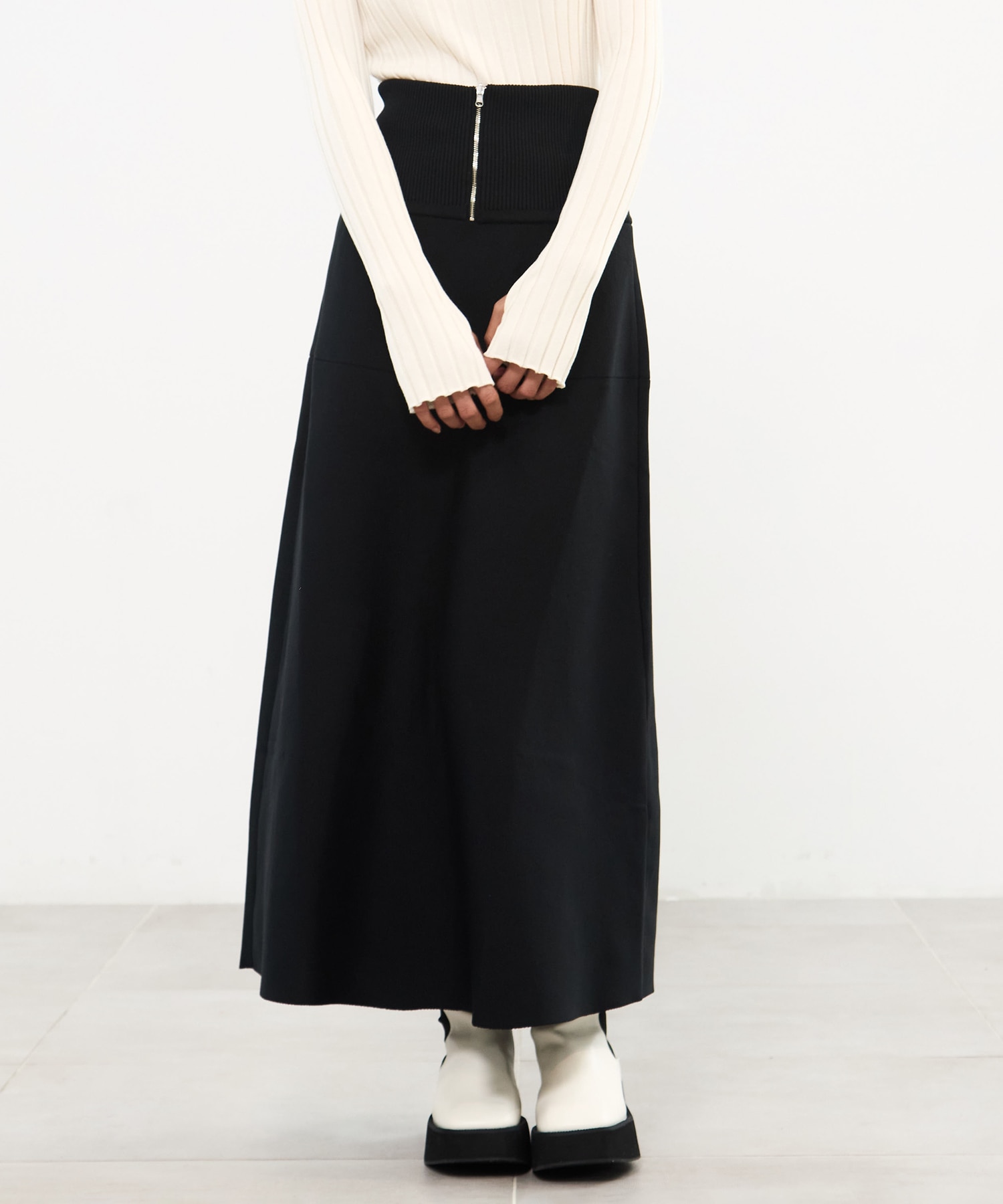 2way Flare Knit Skirt