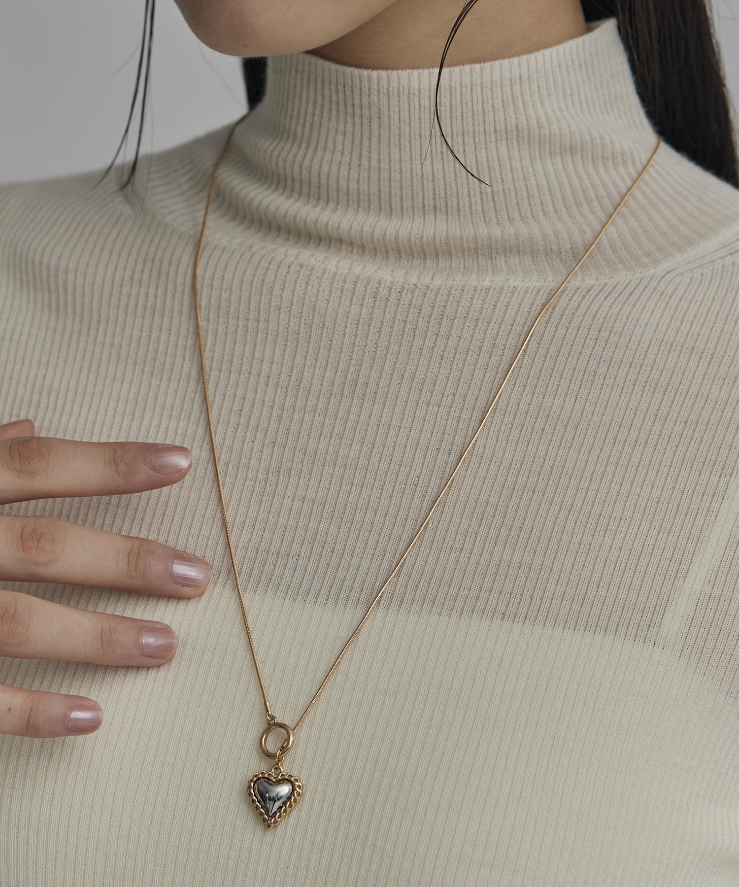 別注2way Snake Heart Necklace