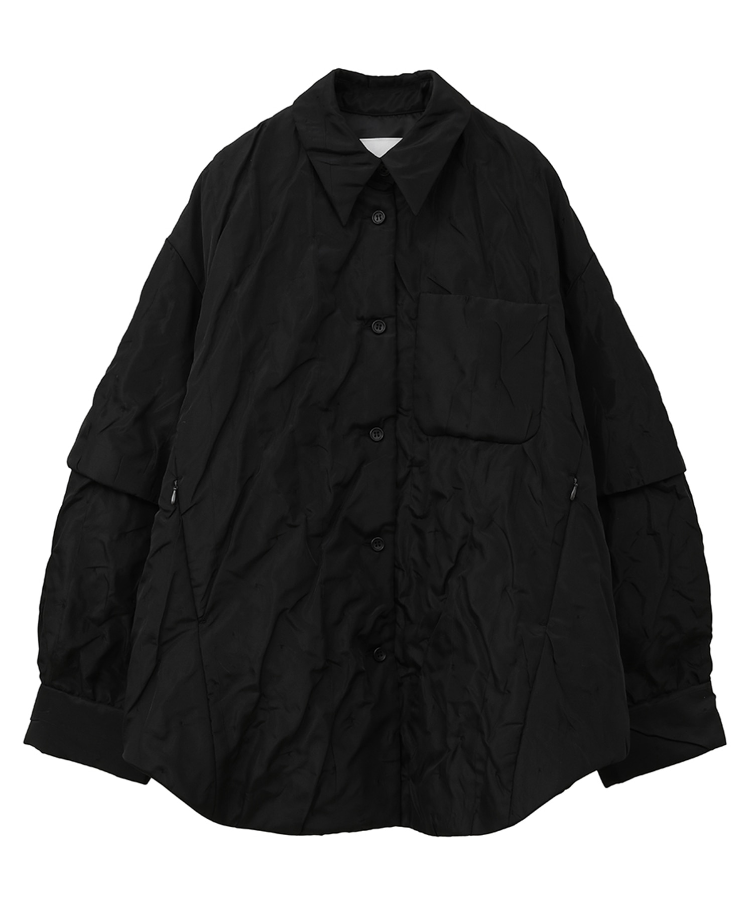 PADDED CRUMPLY SHIRT JACKET