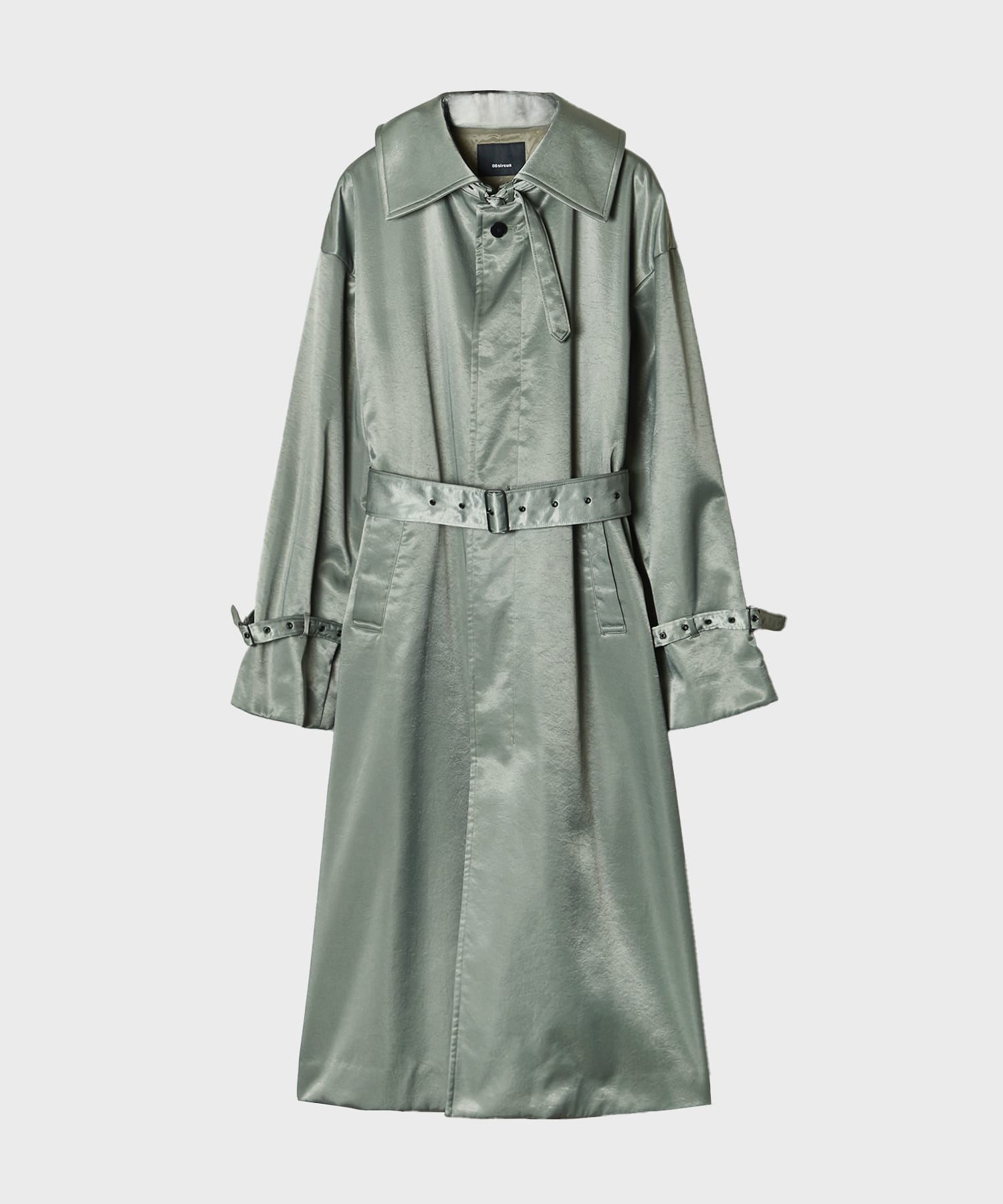 Satin padded long coat