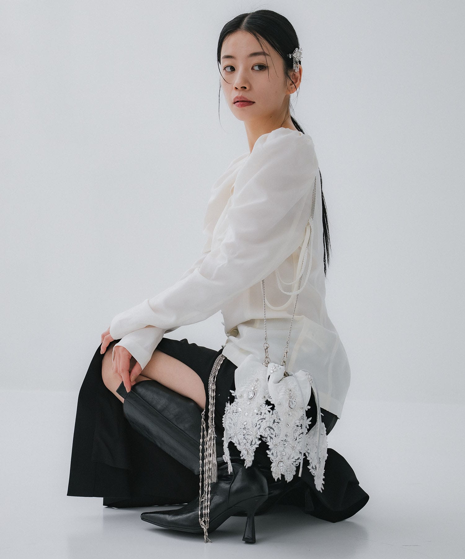 crystal bijou chain bag