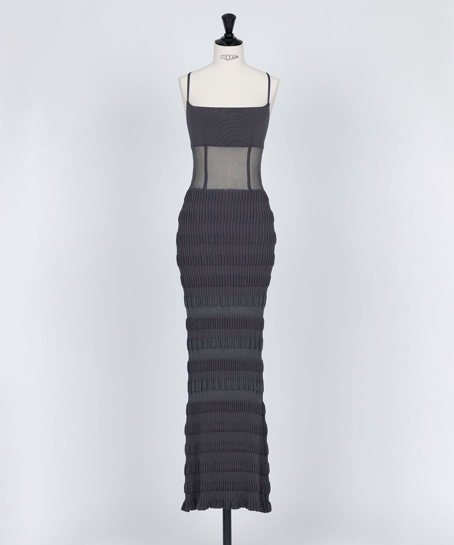 STRIPE KNIT CAMI DRESS