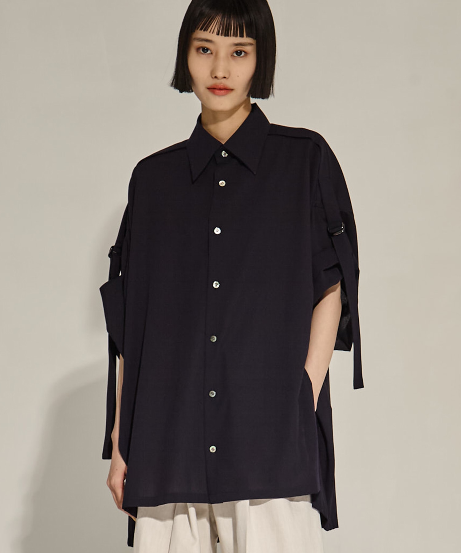 Sleeve Belt Shirt
