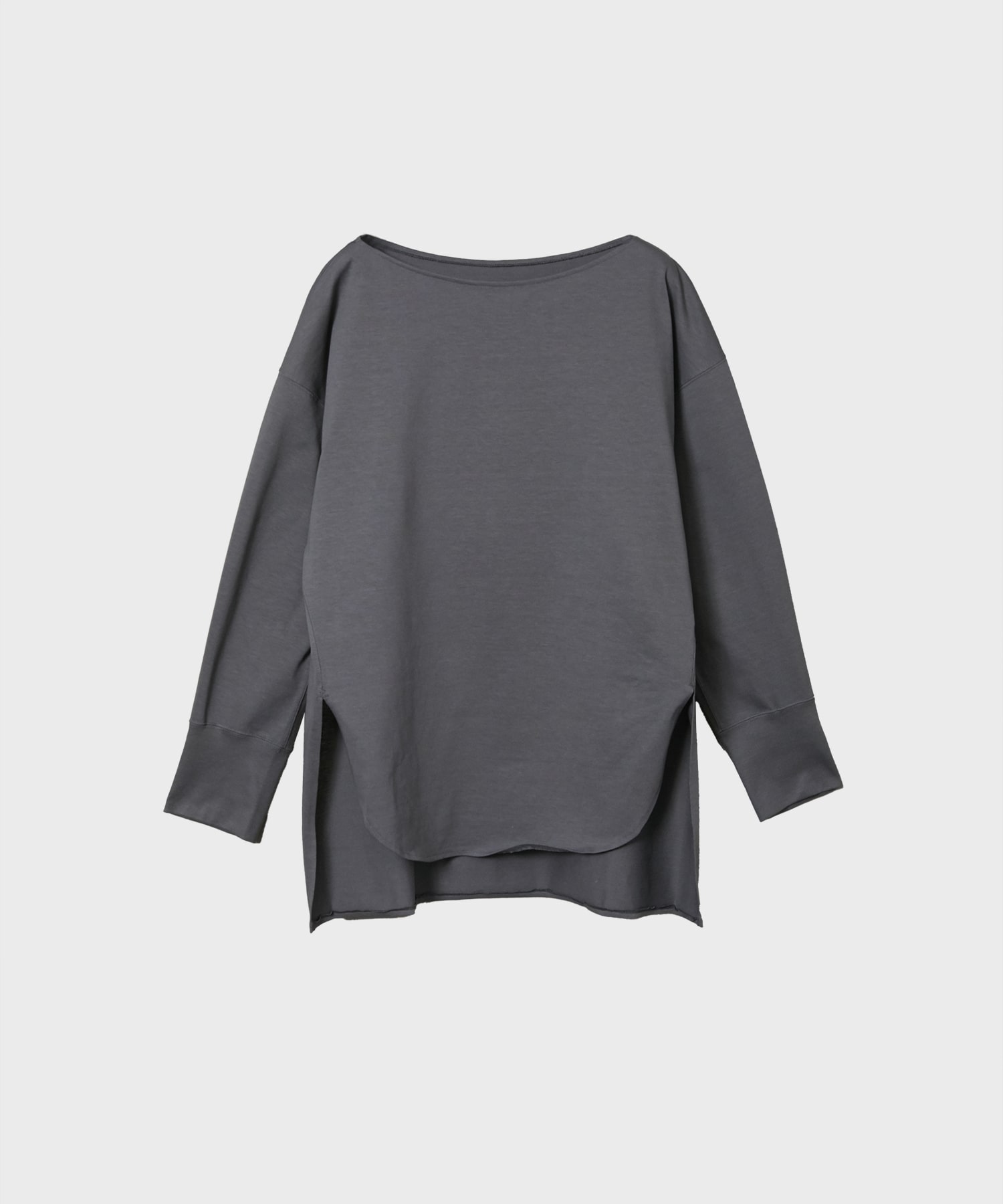 Oversized Cotton Boat Neck Top