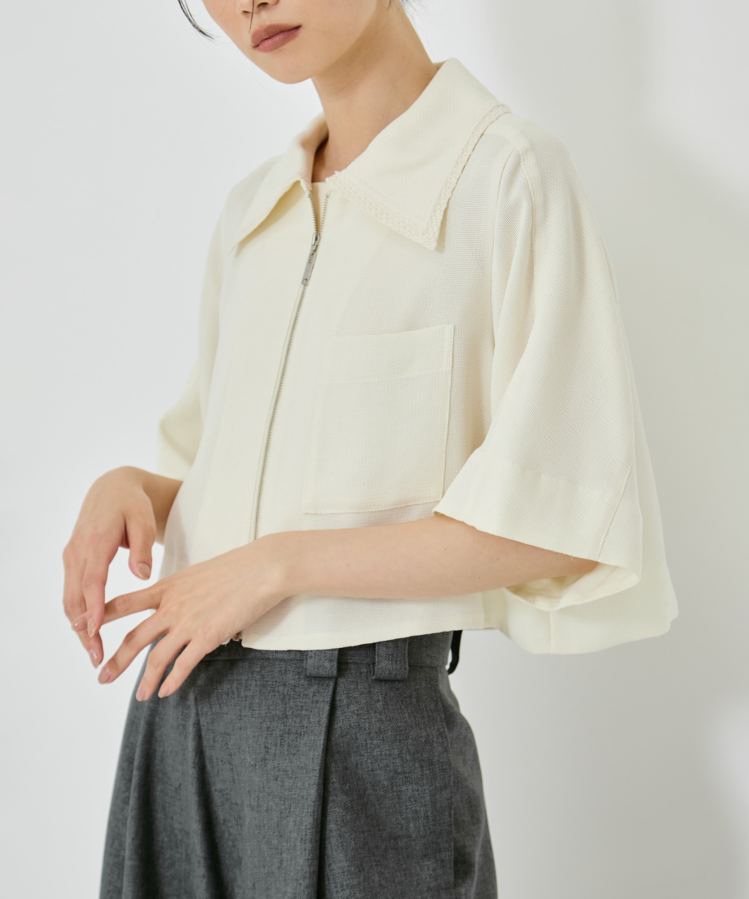 Half Sleeve Mesh Shirt