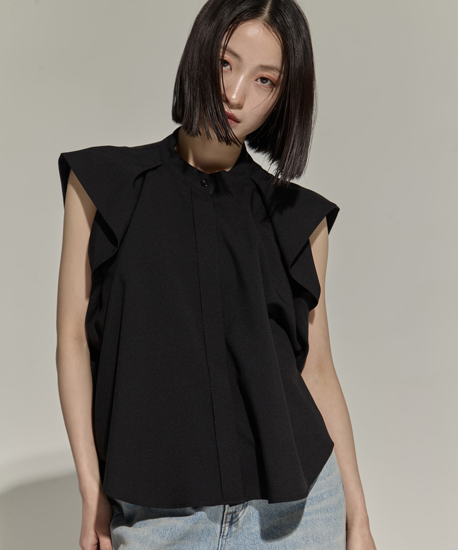 French Sleeve Drape Shirt