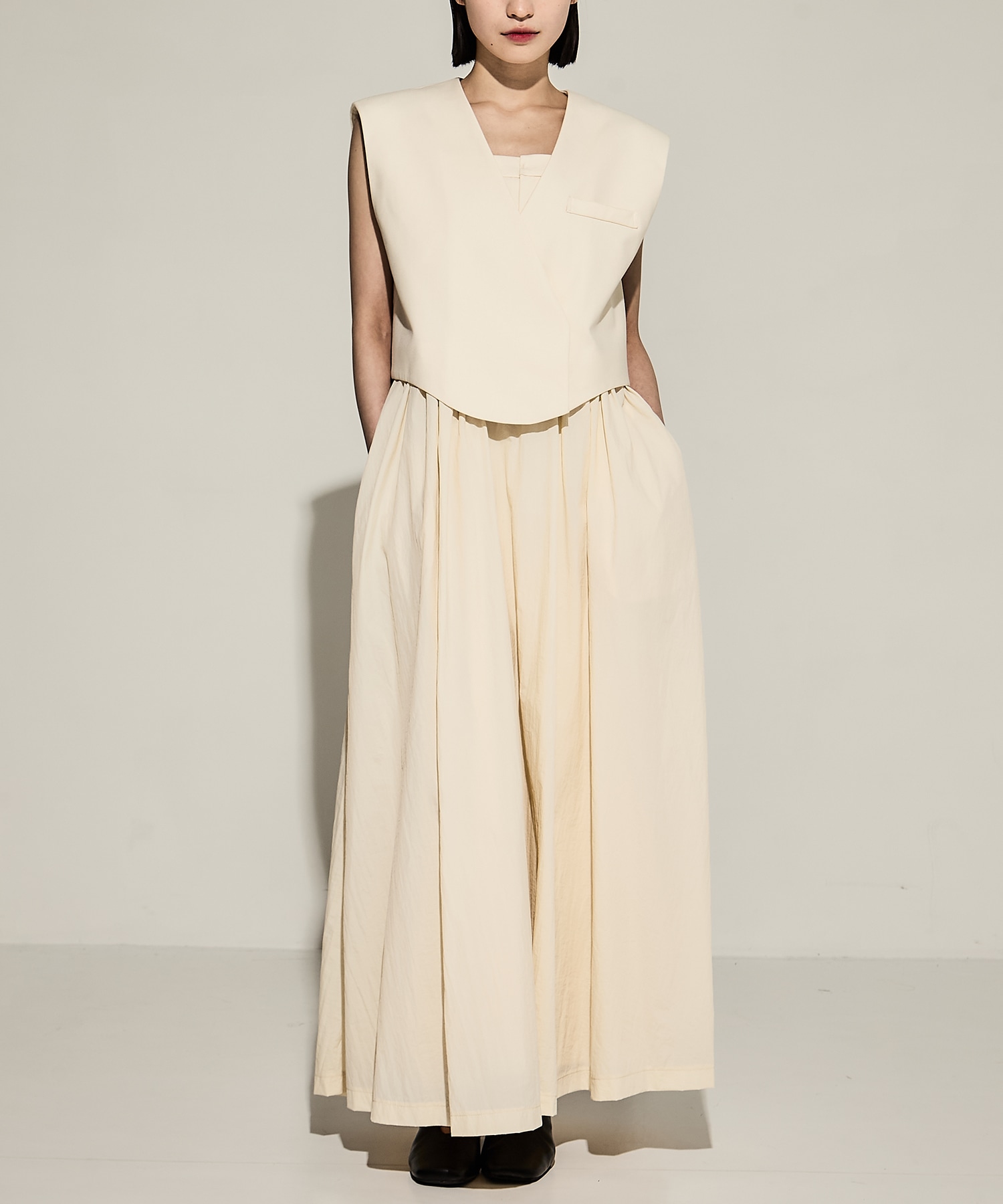 WAVE VEST WITH FLARE DRESS