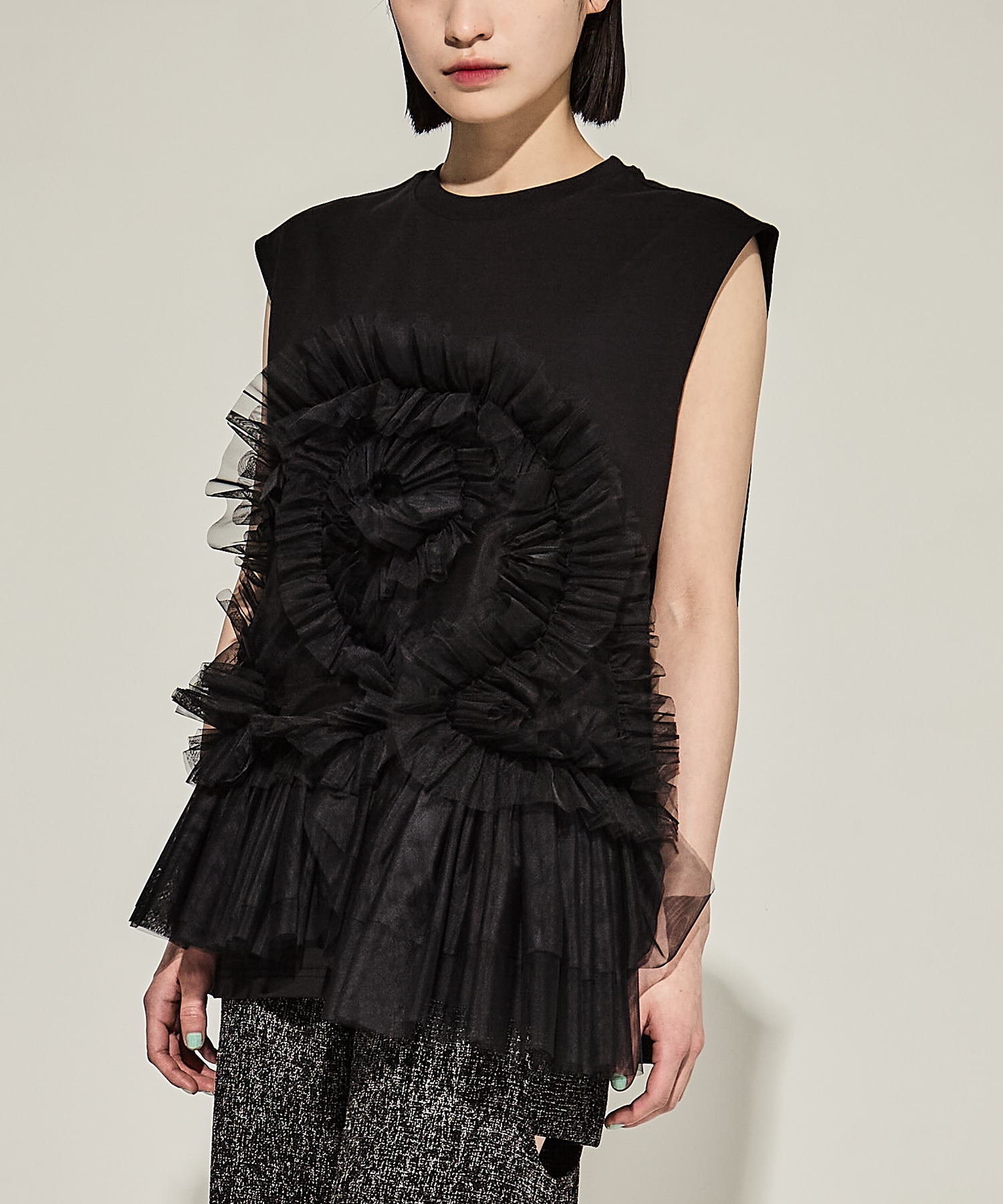 Tulle Sleeveless T-Shirt
