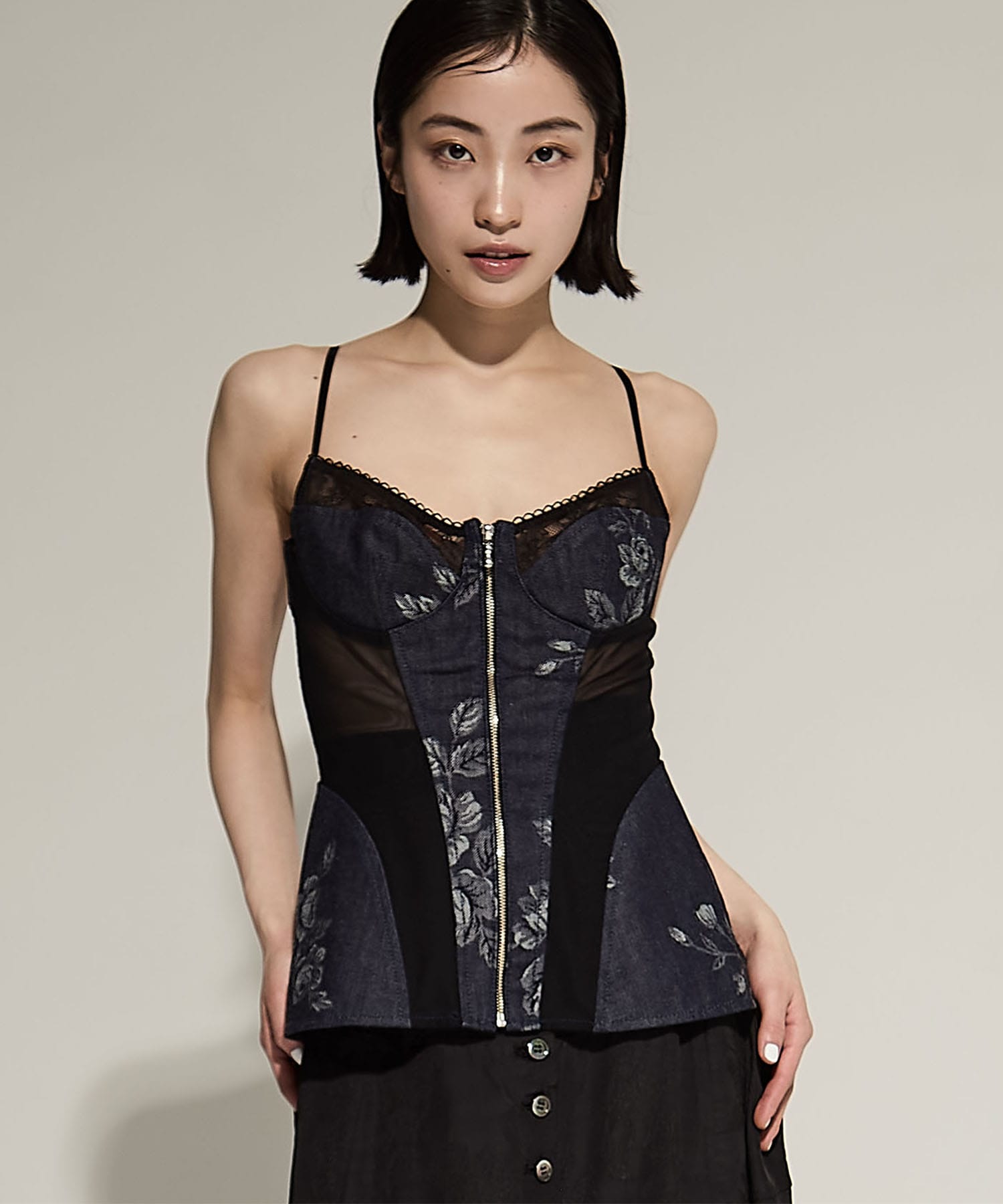 ROSE DENIM BUSTIER
