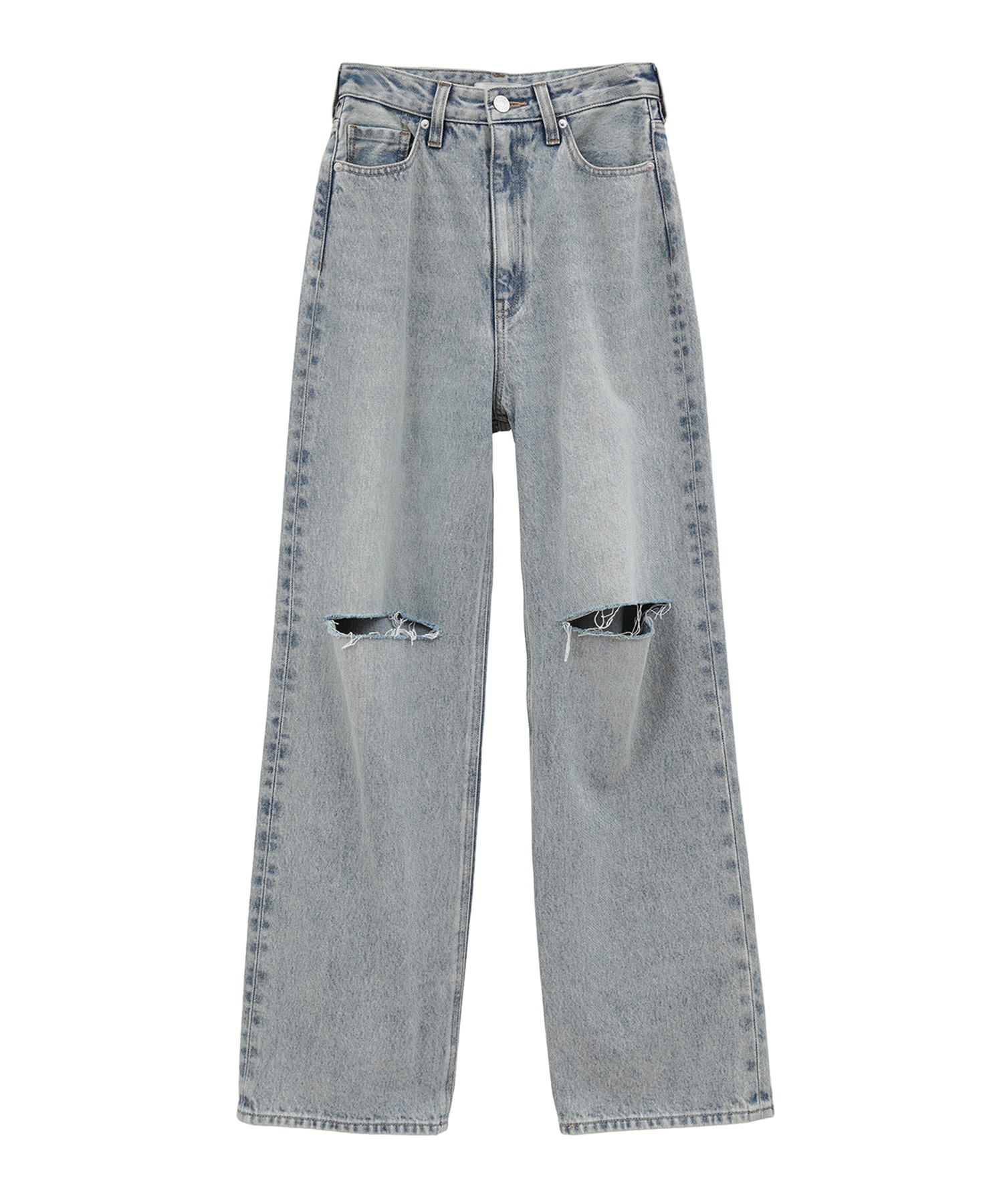SLASH CUT DENIM PANTS
