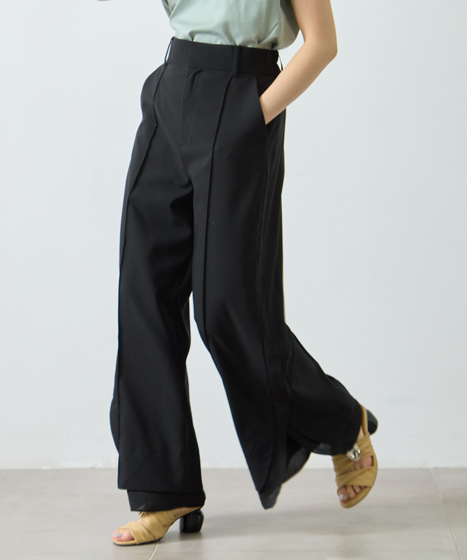 Sheer Layered Trousers