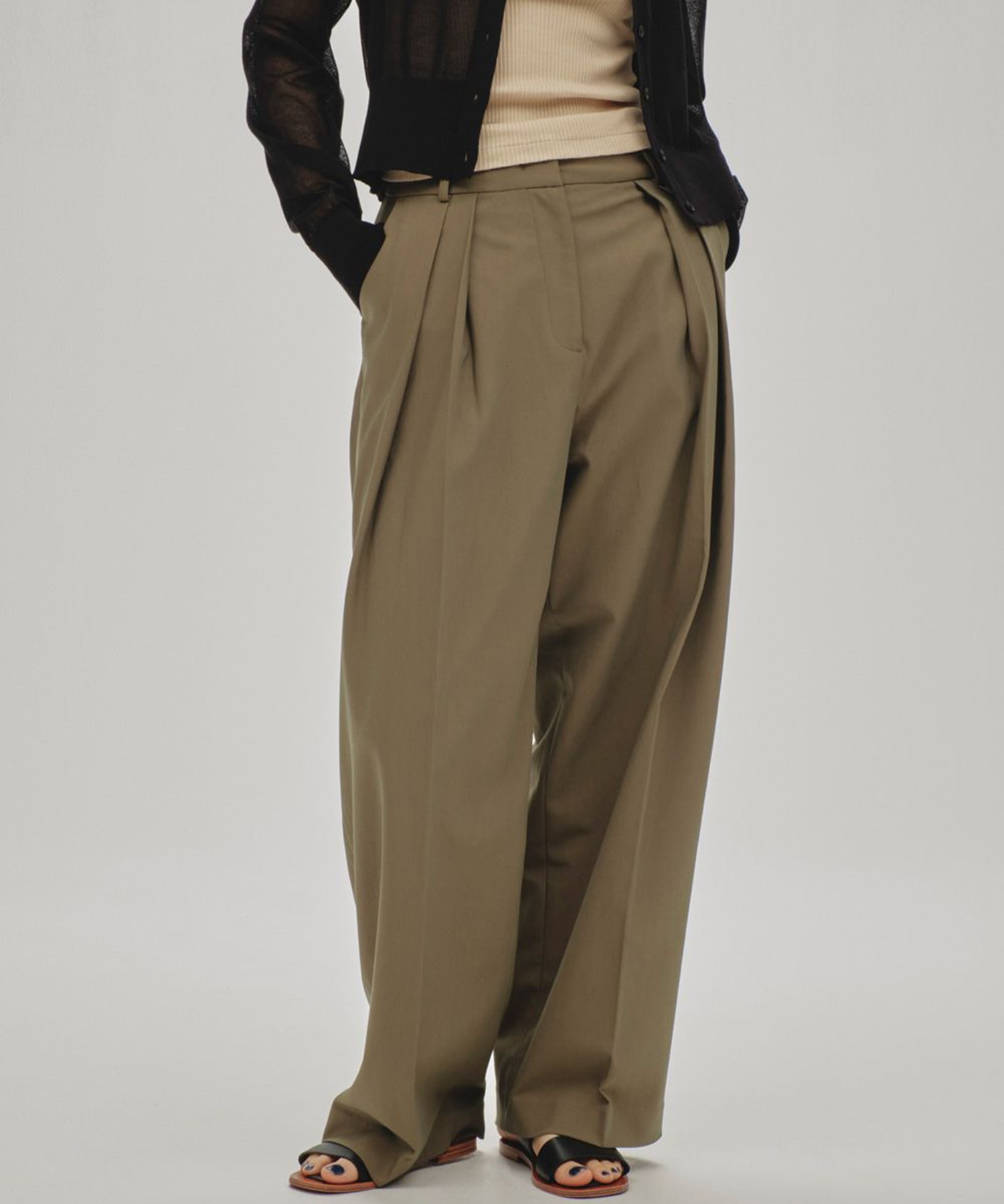 Twill Wide Trousers