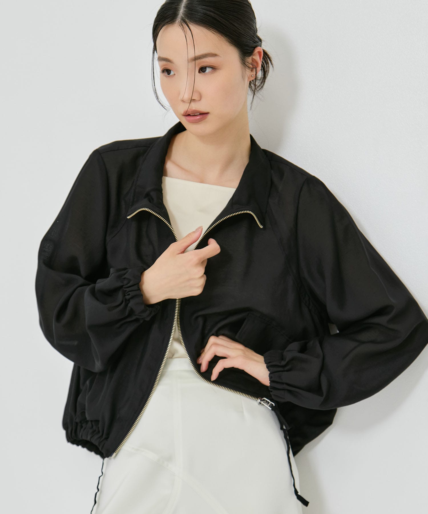 SHEER ZIP BLOUSON