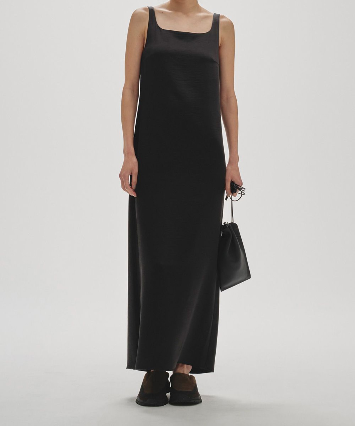 Squareneck Satin Dress