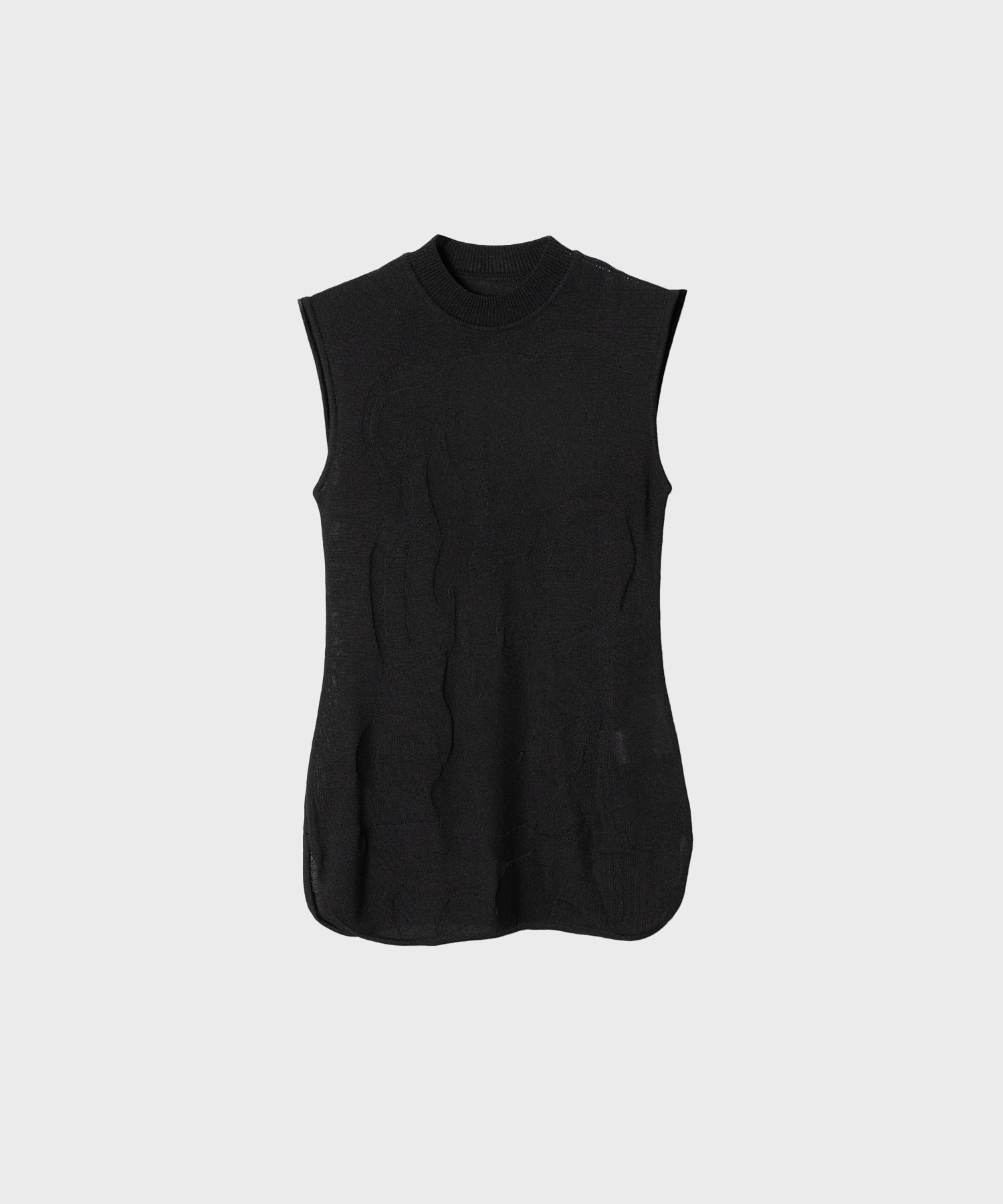 Woman Figure Sleeveless Knitted Top