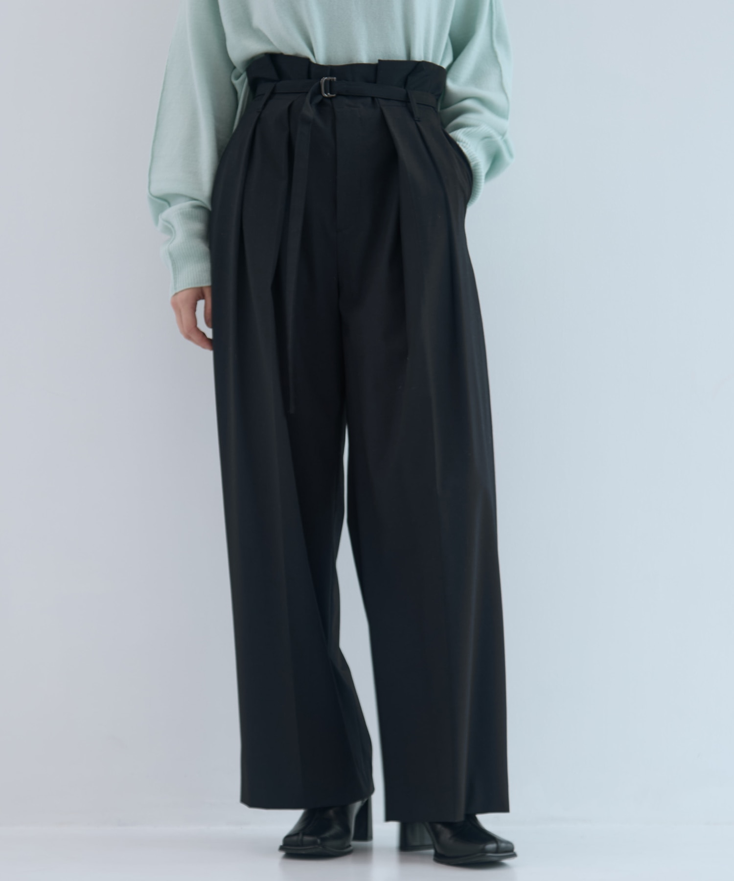 Belted High Waist Trousers