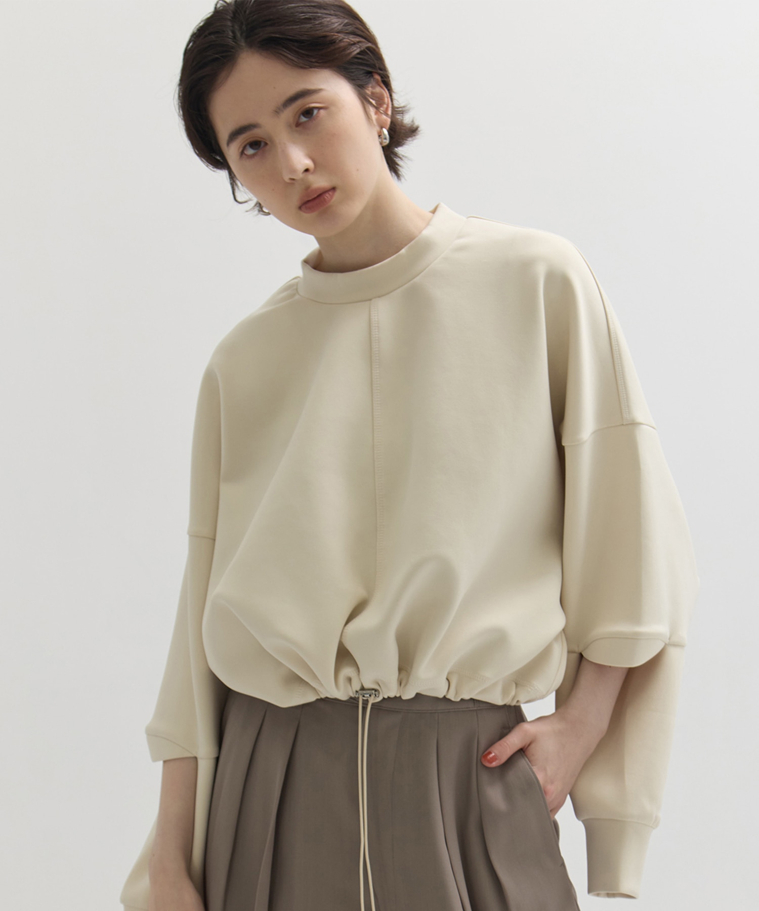 Draw Cord Cropped T