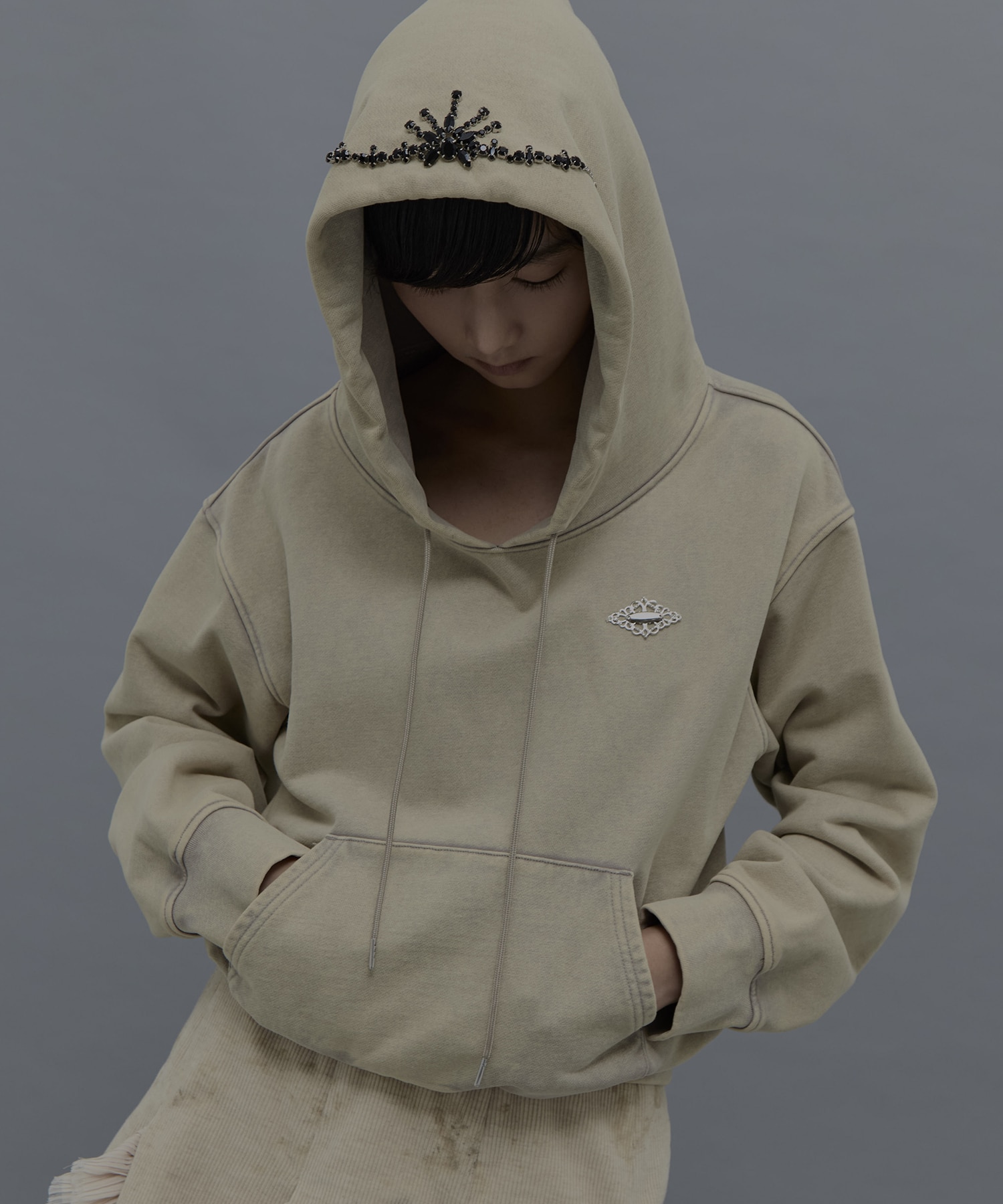 bijou tiara hoodie