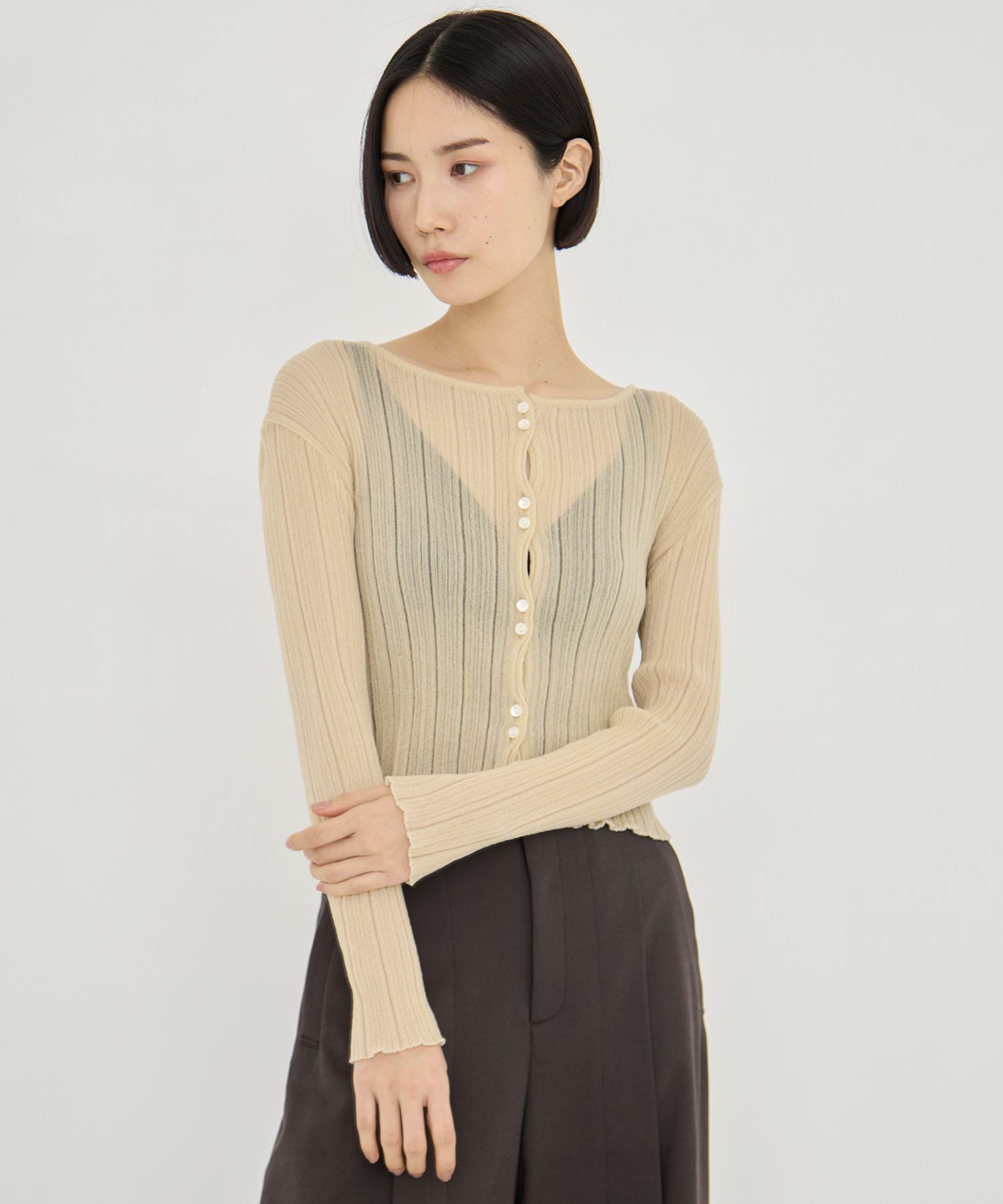 SHEER RANDOM LIB KNIT