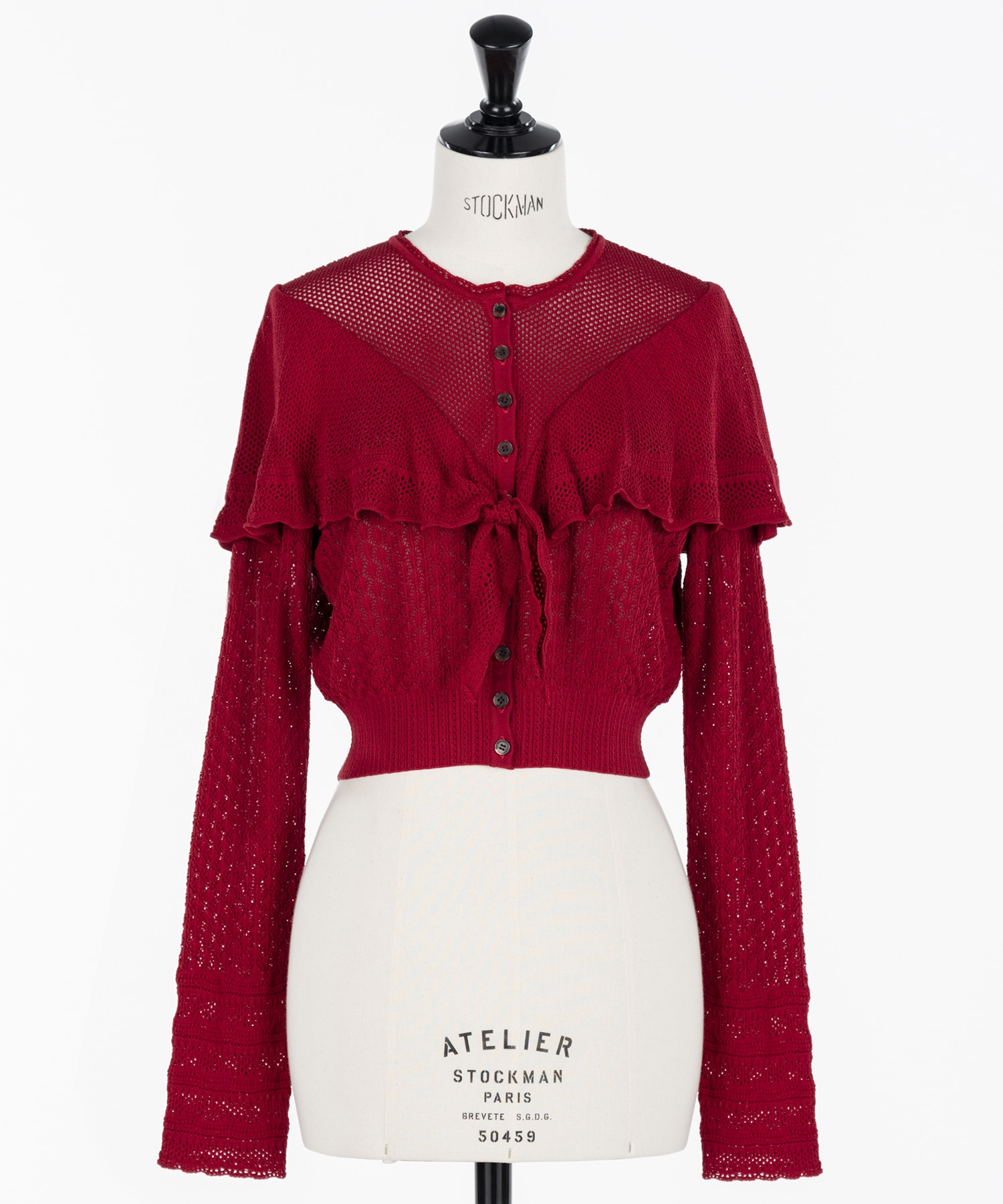 Lace-knit cape cardigan