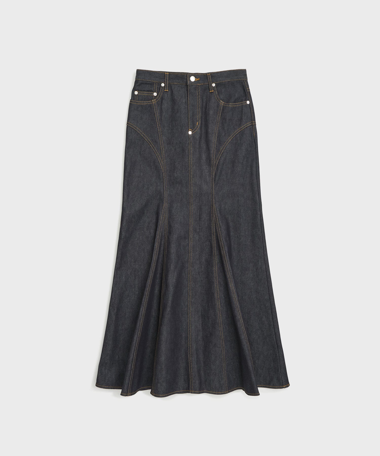 RIGID DENIM MERMAID LINE SKIRT
