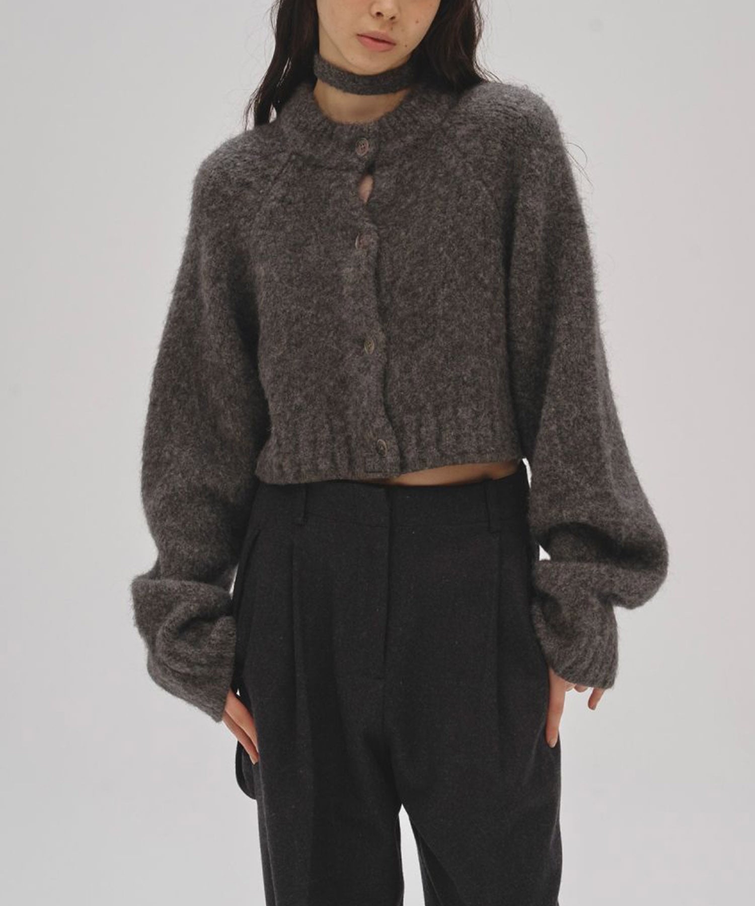 Brashed Knit Cardigan