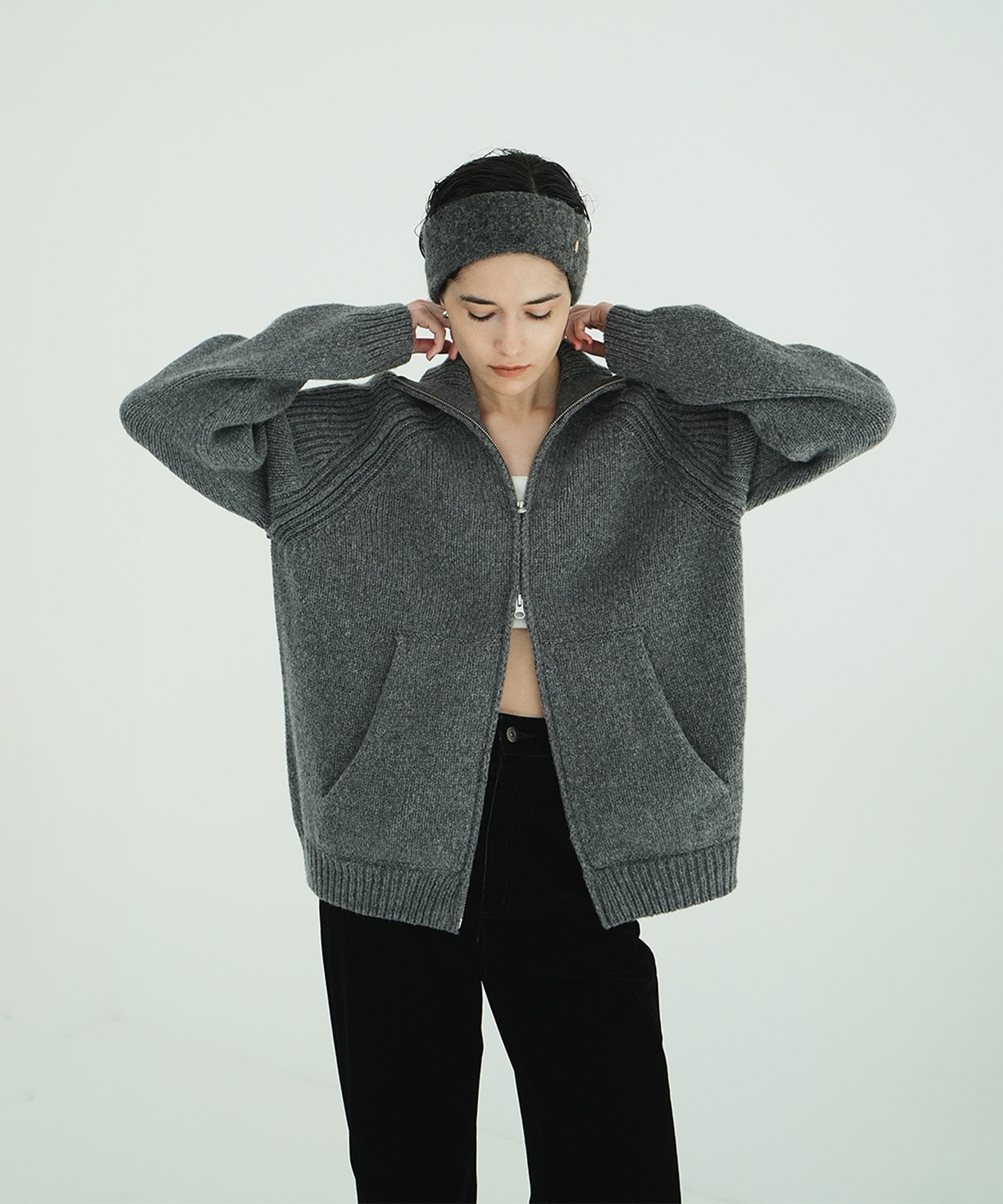POCKET ZIP KNIT TOPS