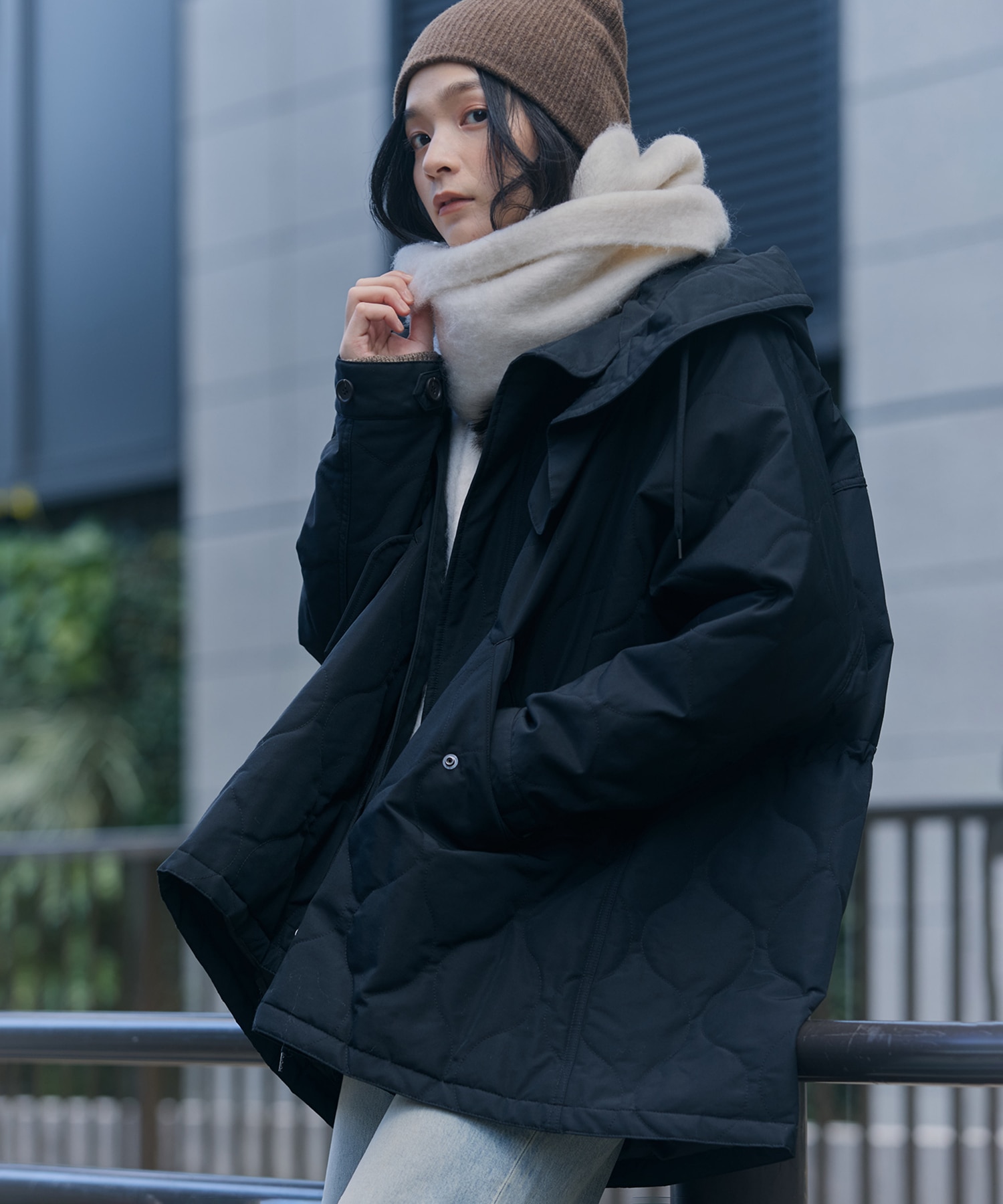 リサイクル60/40クロスキルティング モッズコート