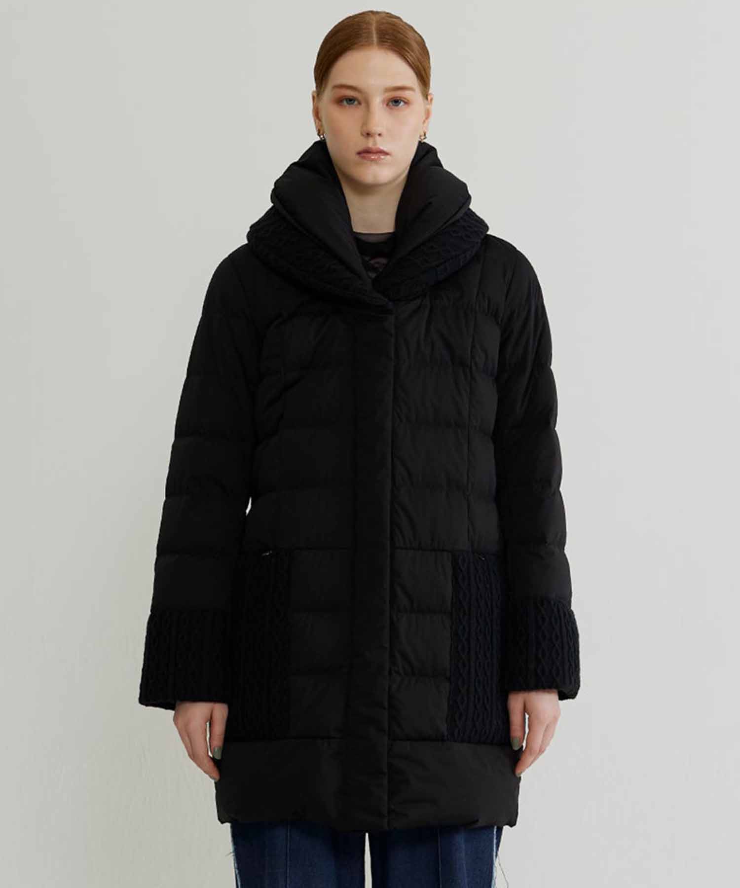 Two Piece Collar Knit Coat