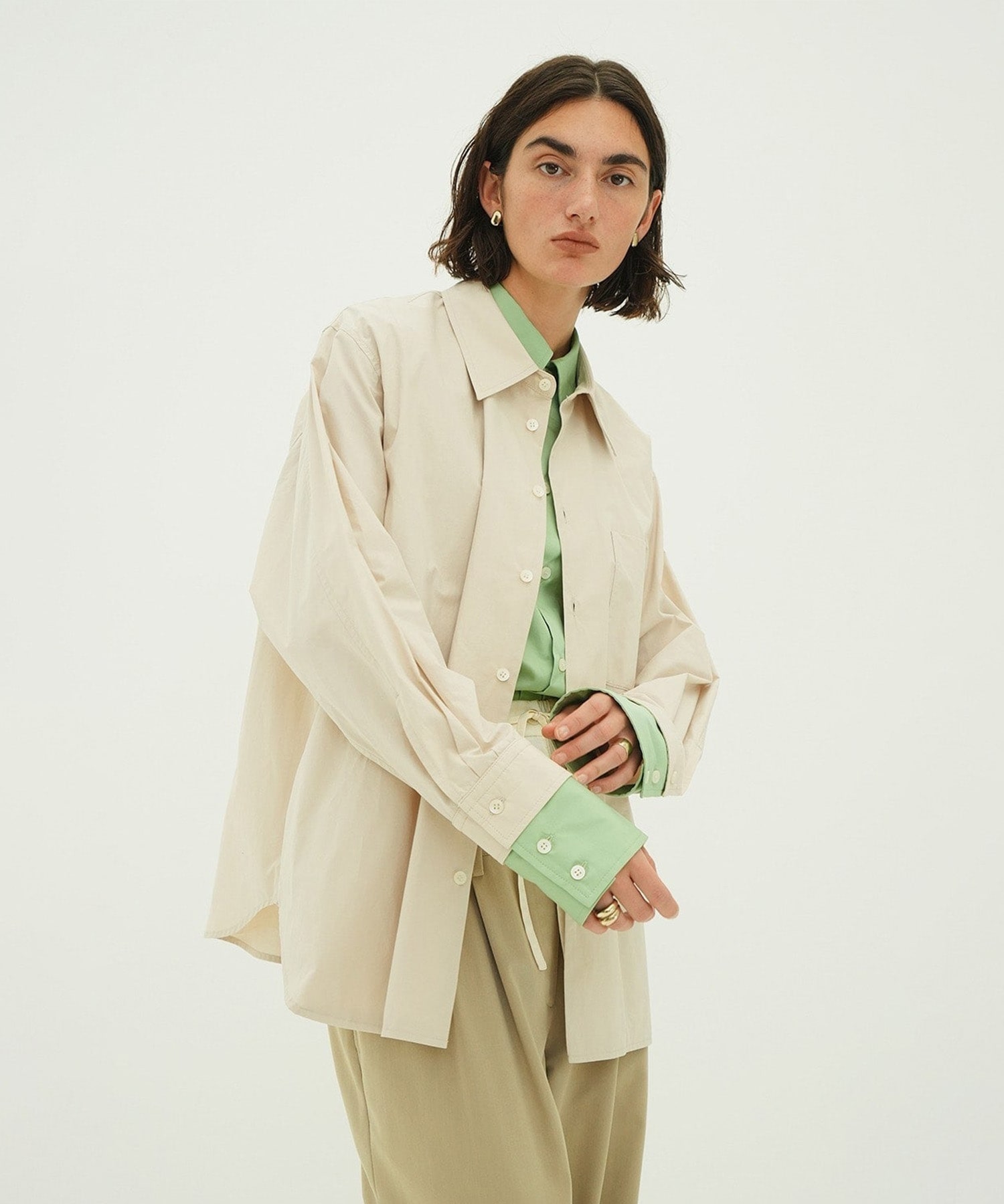 TWO TONE LAYERED SHIRTS
