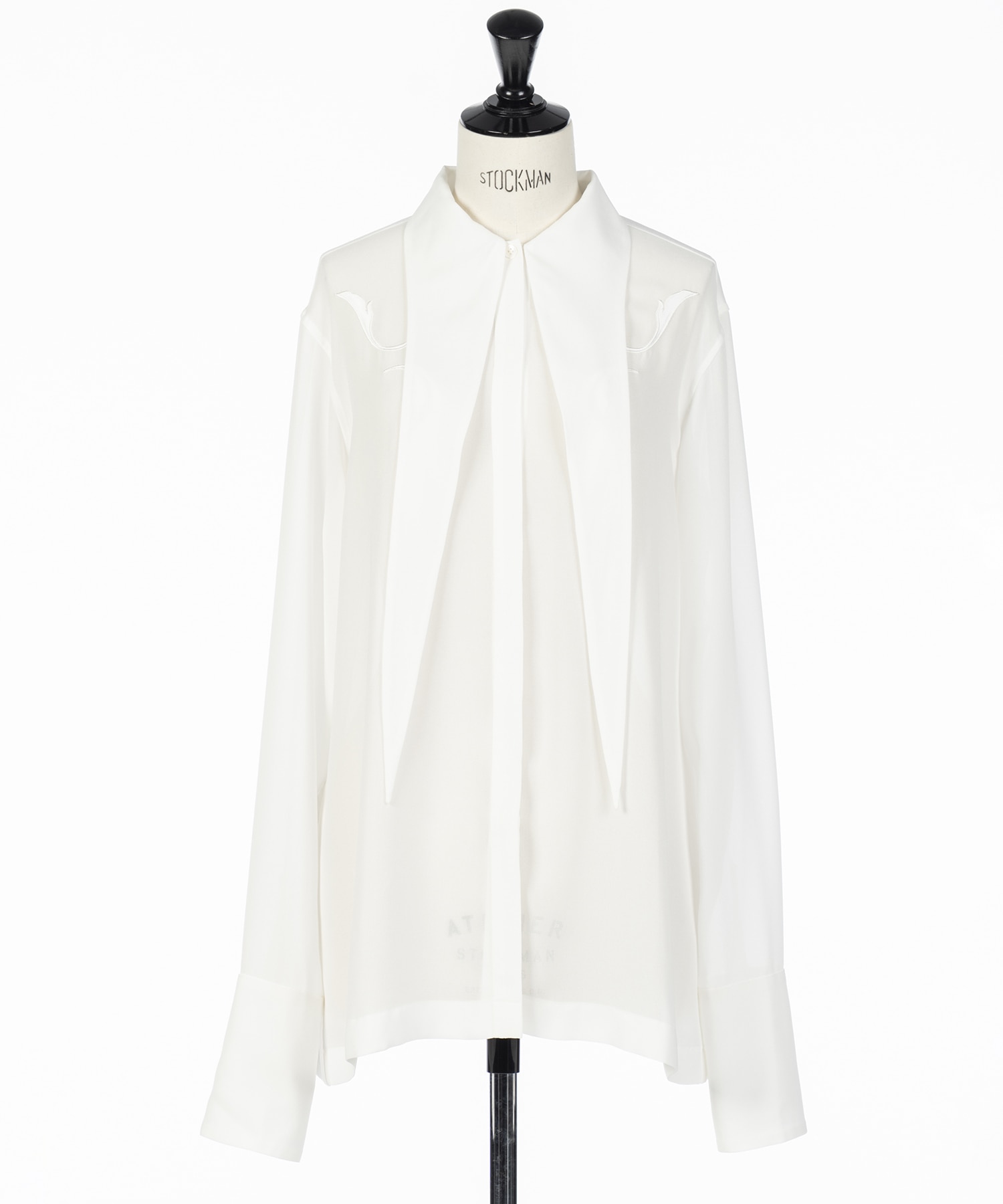 EMBROIDERED SHEER SHIRT