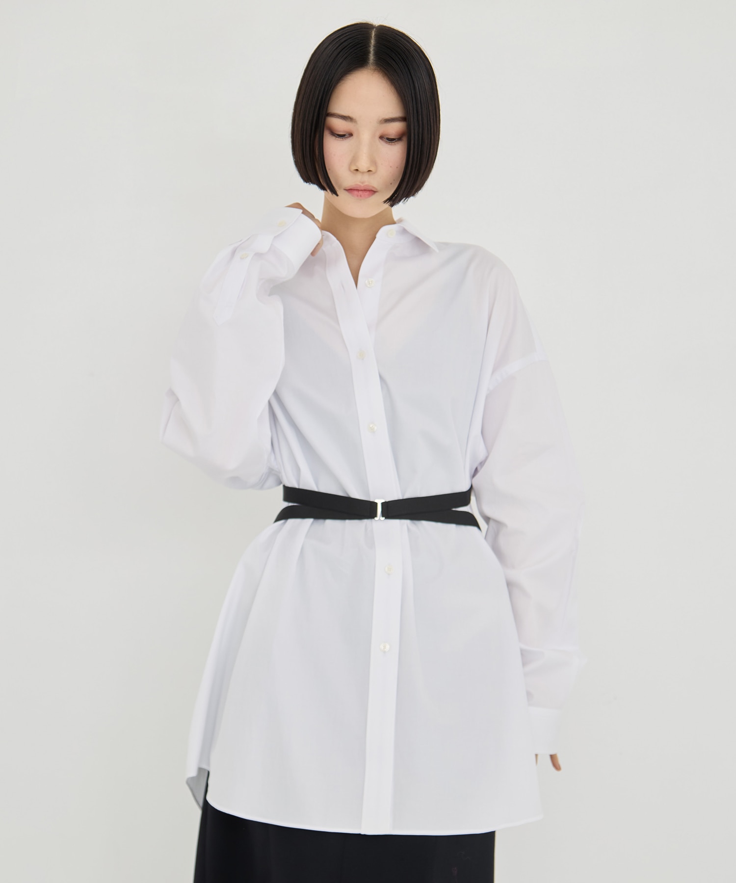 COTTON SATIN OVERSIZED SHIRT