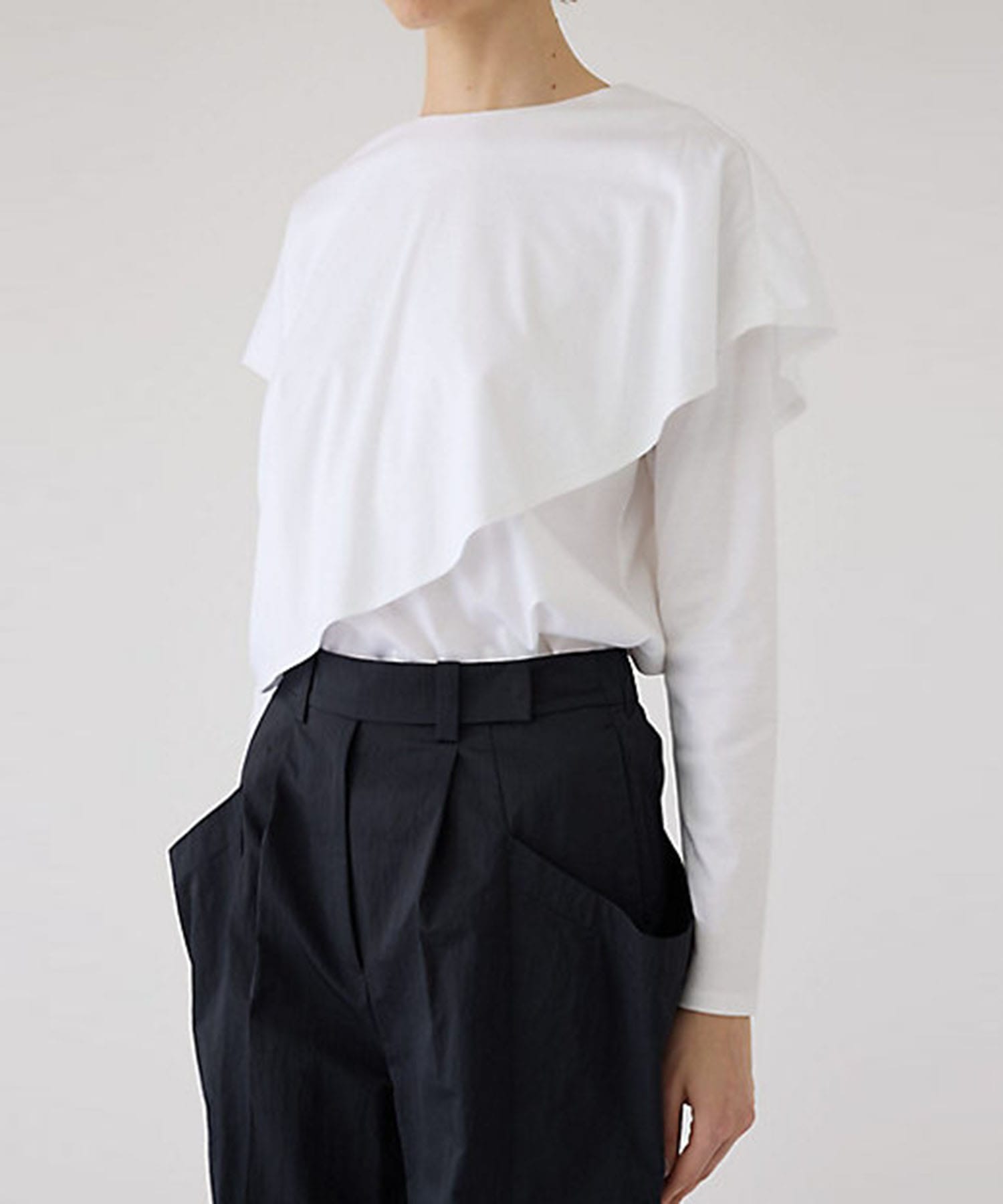 Layered gather cut tops