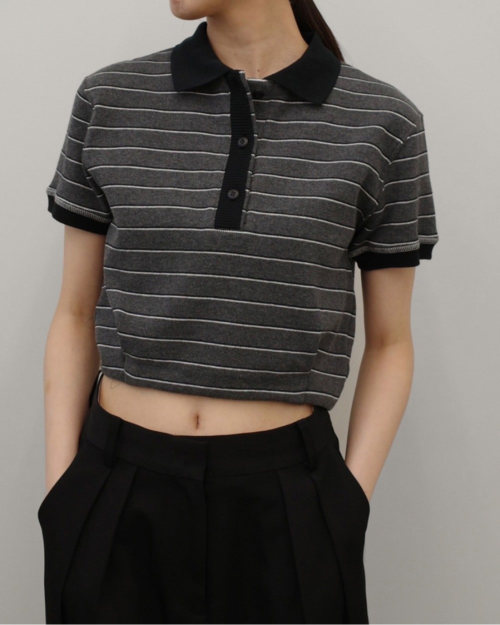 Border Polo Tops