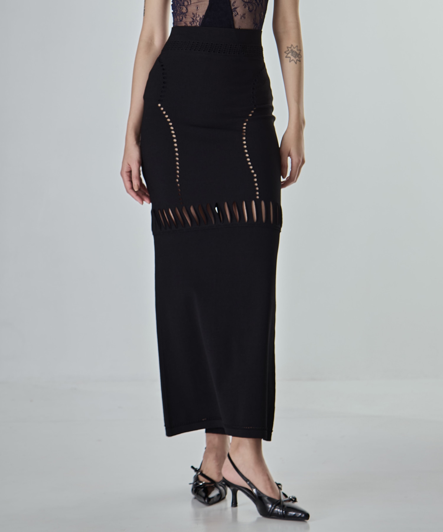 別注 MESH KNIT MAXI SKIRT