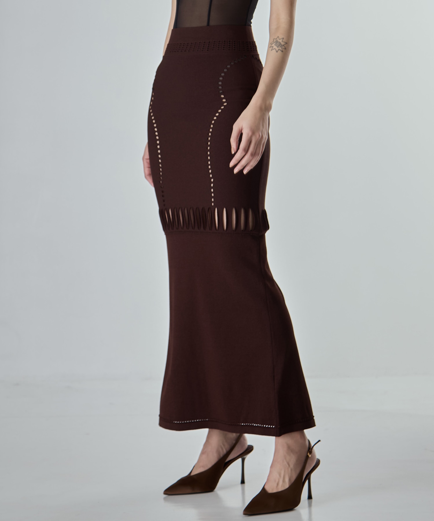 別注 MESH KNIT MAXI SKIRT