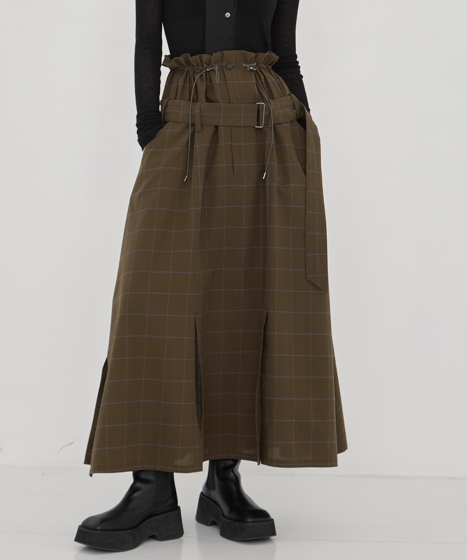 別注 Draw Code Belt Skirt