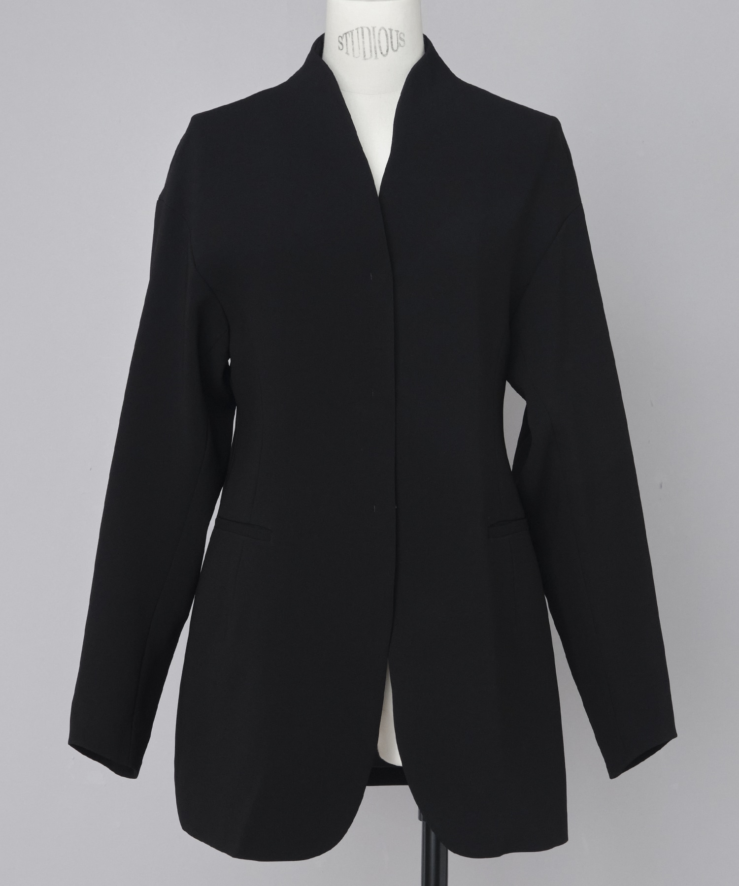 Triacetate Polyester Dropped Shoulder Jacket