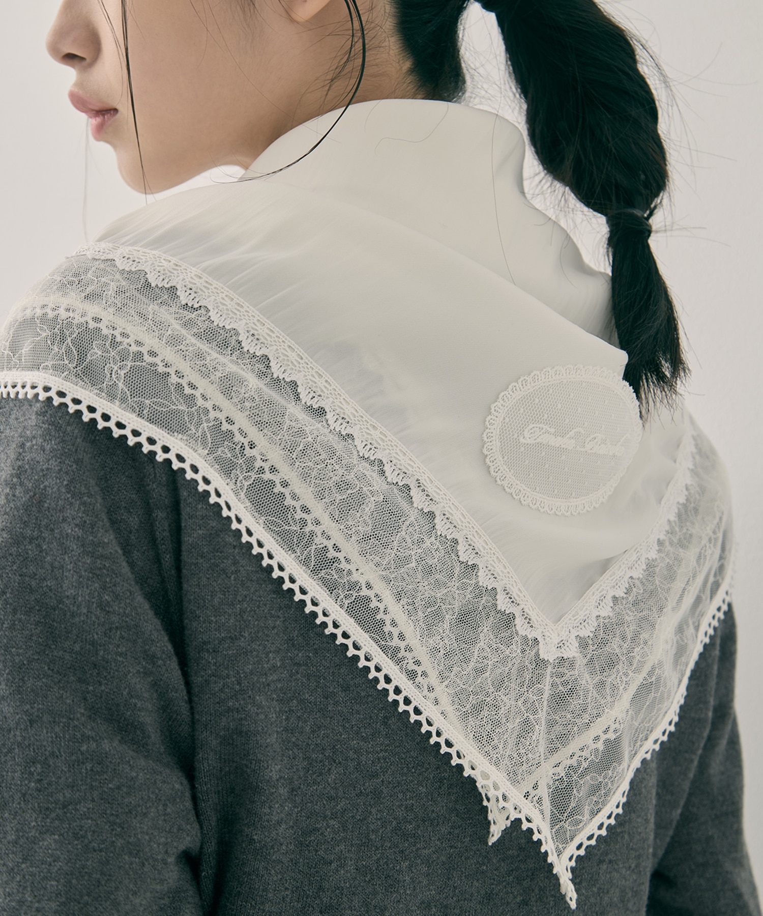 flower lace frame scarf