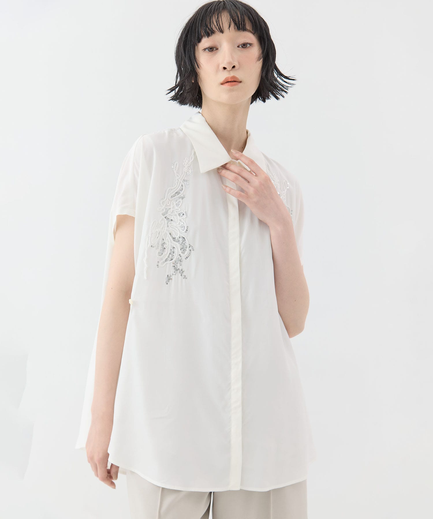 Veil embroidered shirt