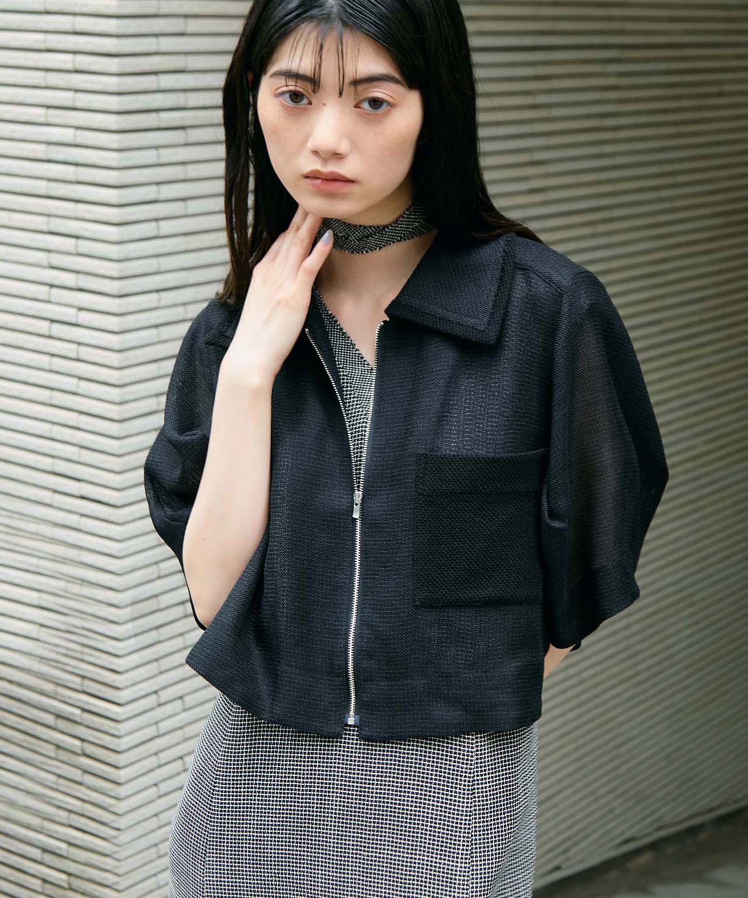 Washable Mesh Shirt Blouson