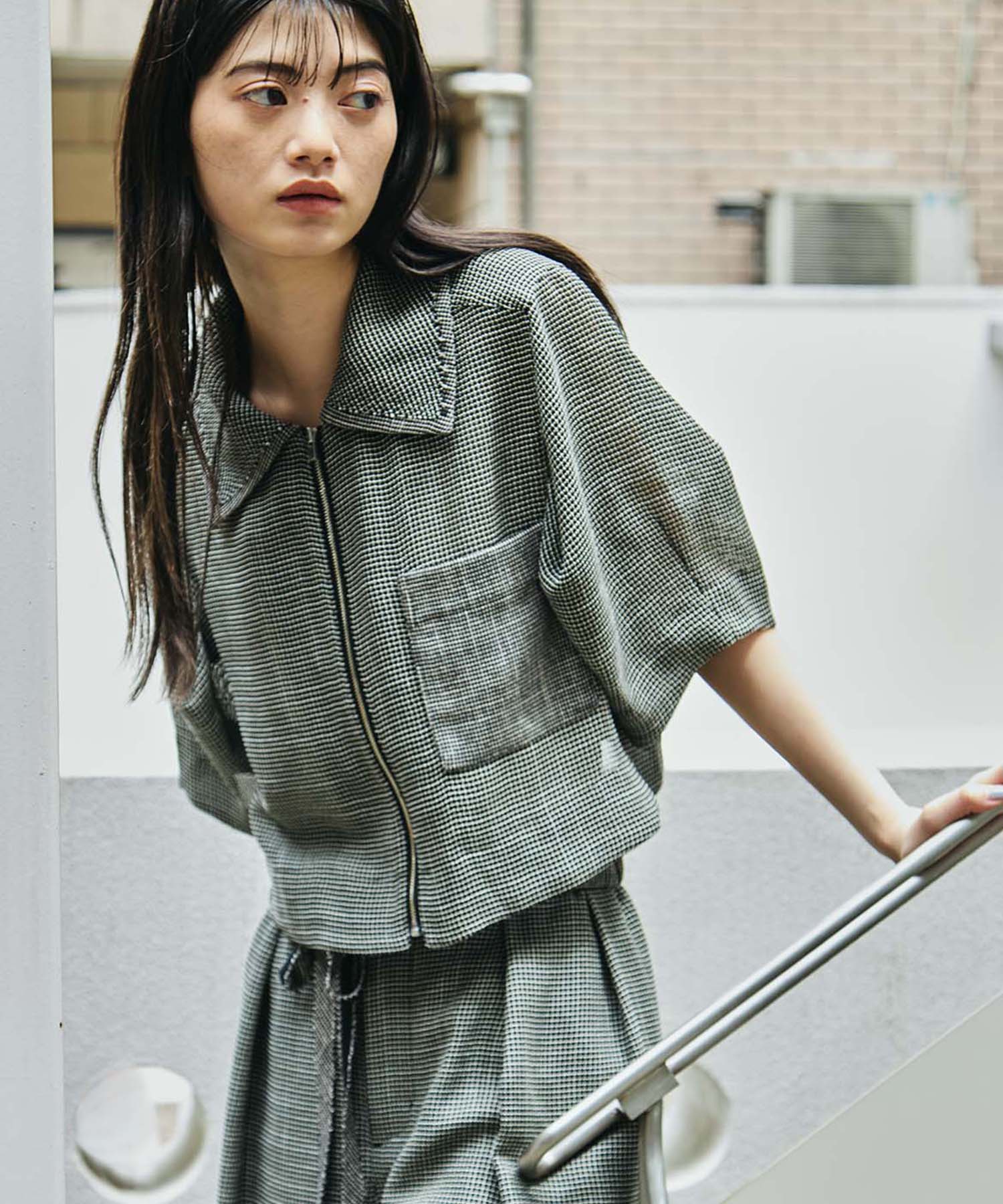 Washable Mesh Shirt Blouson