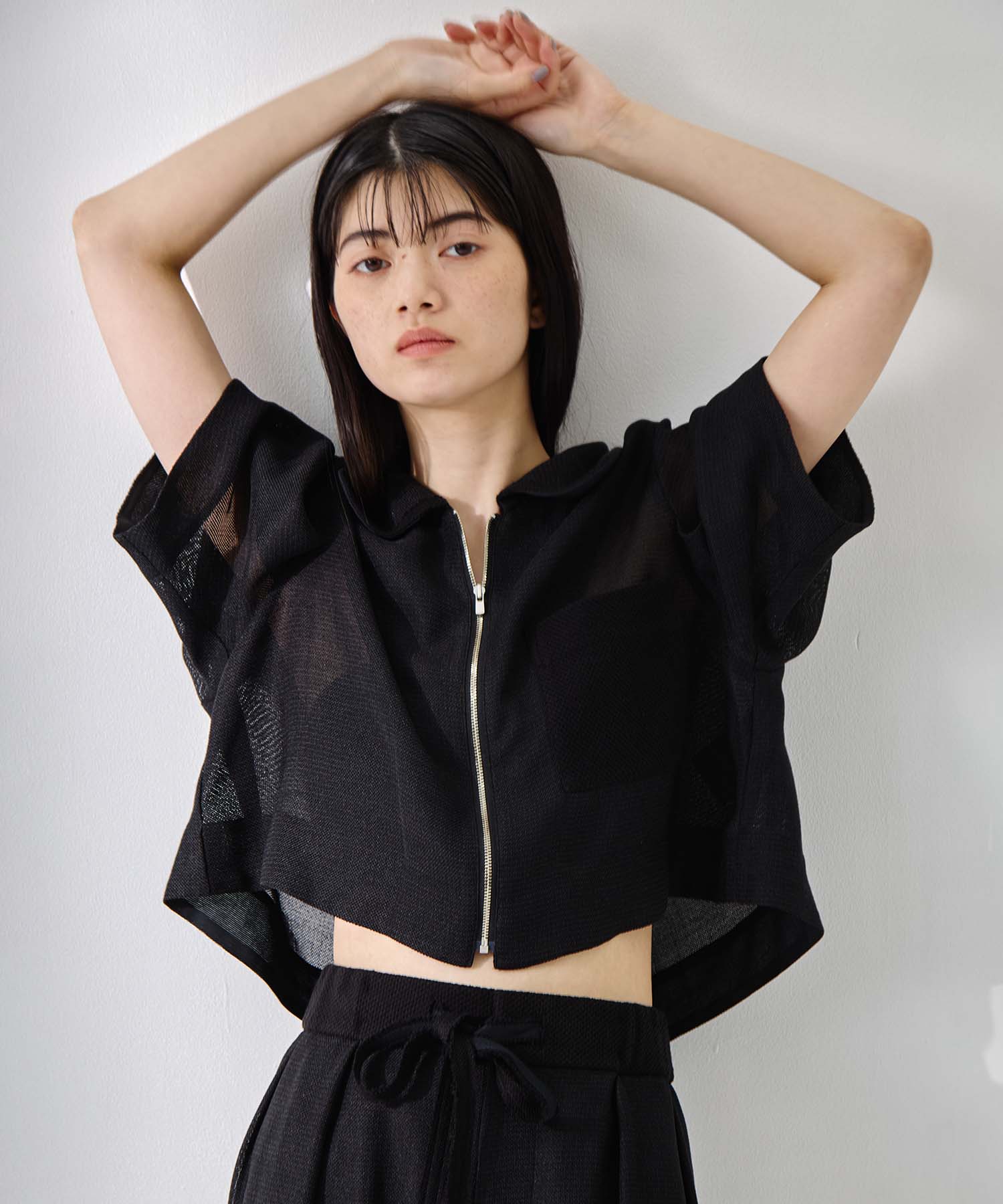 Washable Mesh Shirt Blouson