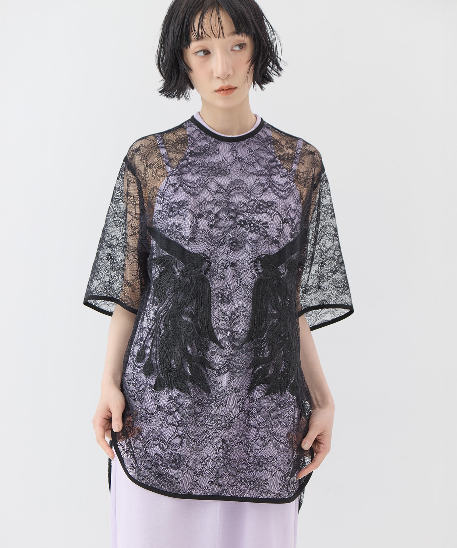 Raschel Lace Embroidered Top