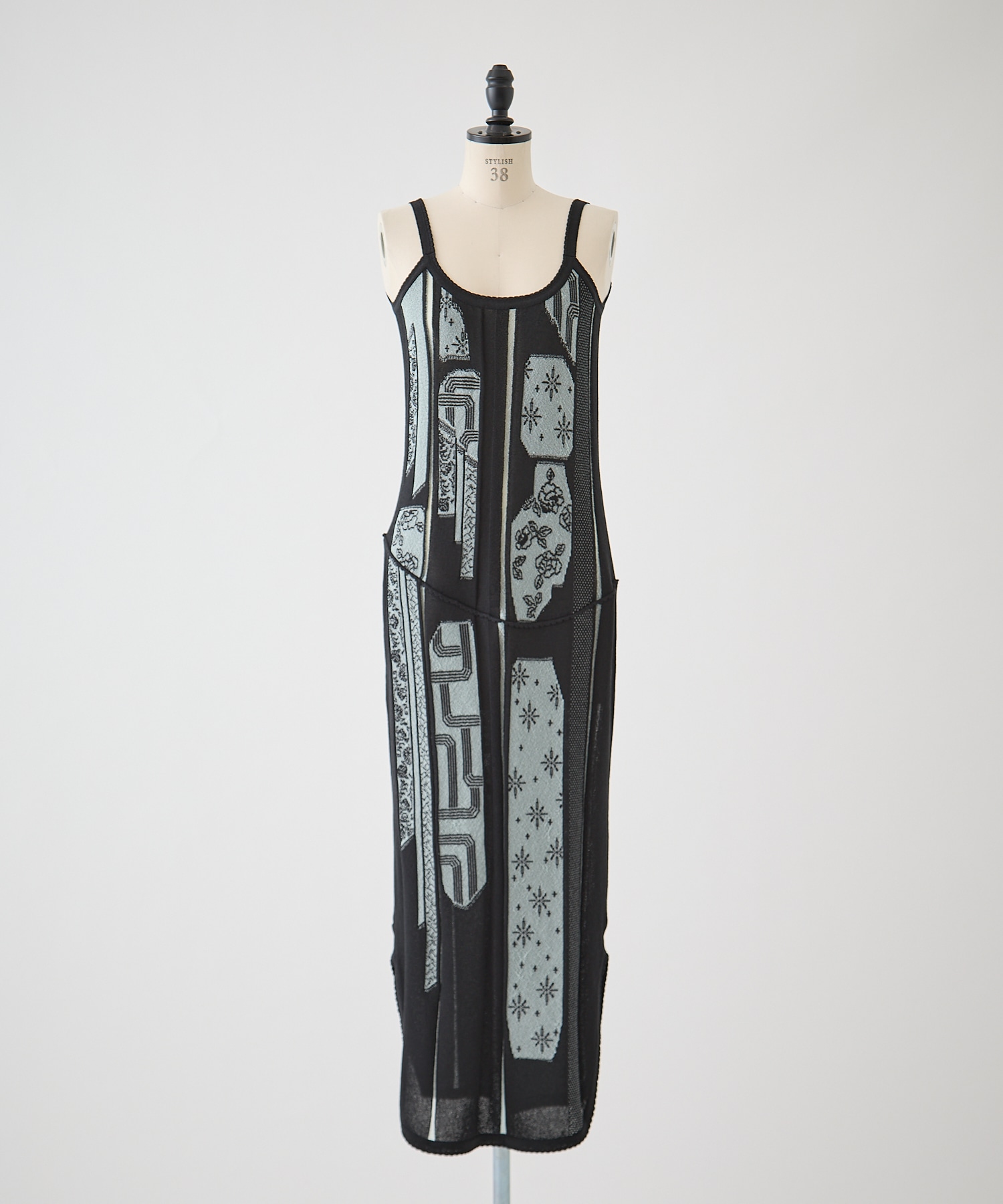 Multi-Pattern Knit Dress